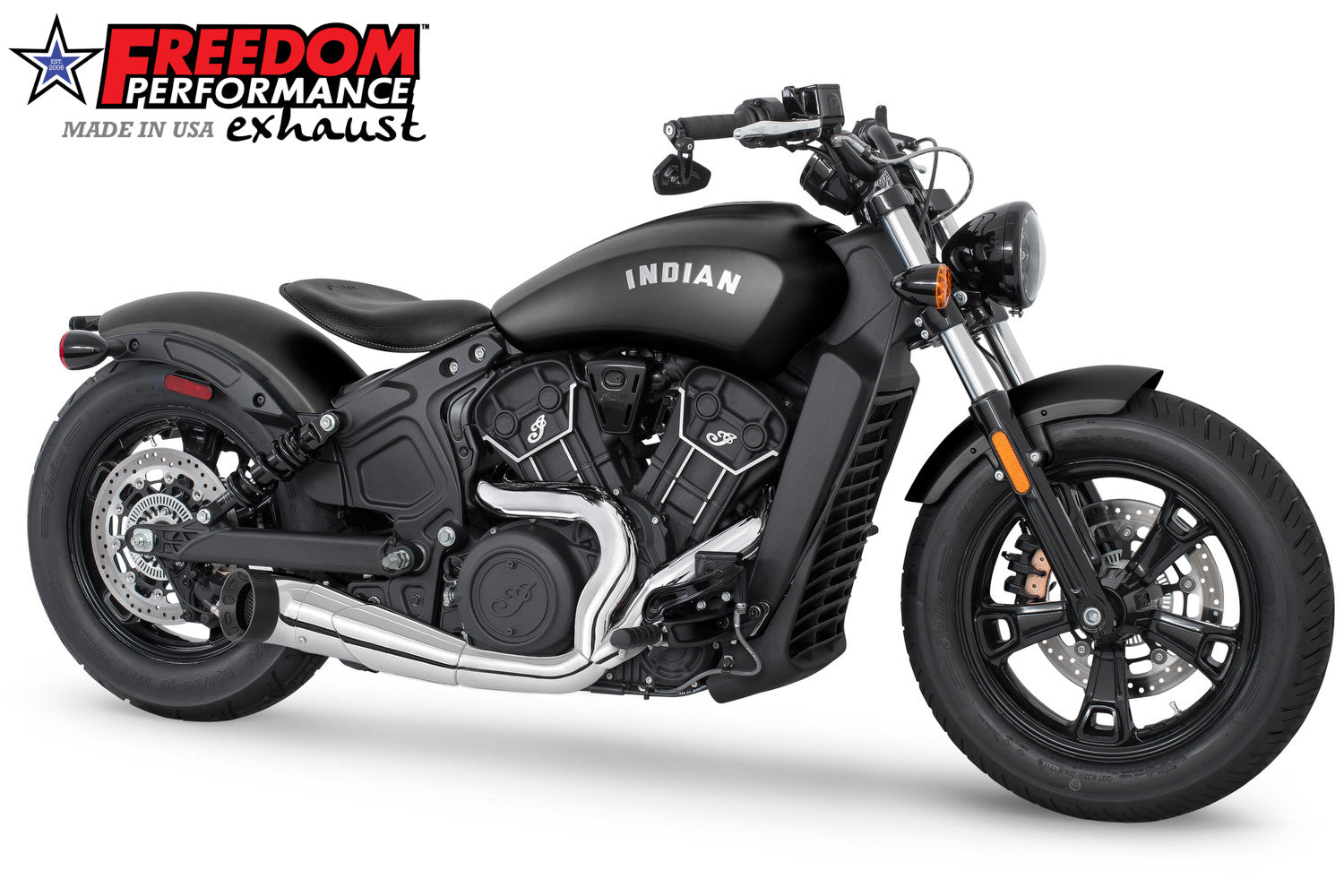 INDIAN SCOUT-ROGUE-BOBBER-SIXTY-SPORT COMBAT 2-INTO-1 TURNOUT/SIDEDUMP BUNDLE 2014-2024
