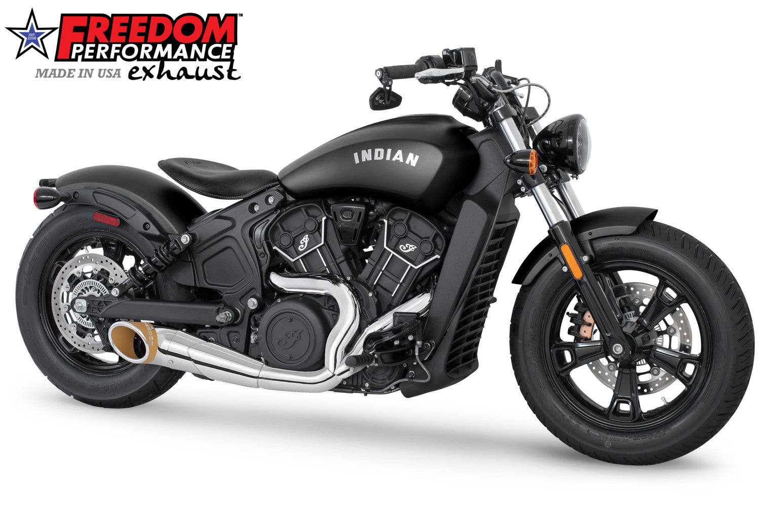 INDIAN SCOUT-ROGUE-BOBBER-SIXTY-SPORT COMBAT 2-INTO-1 TURNOUT/SIDEDUMP BUNDLE 2014-2024