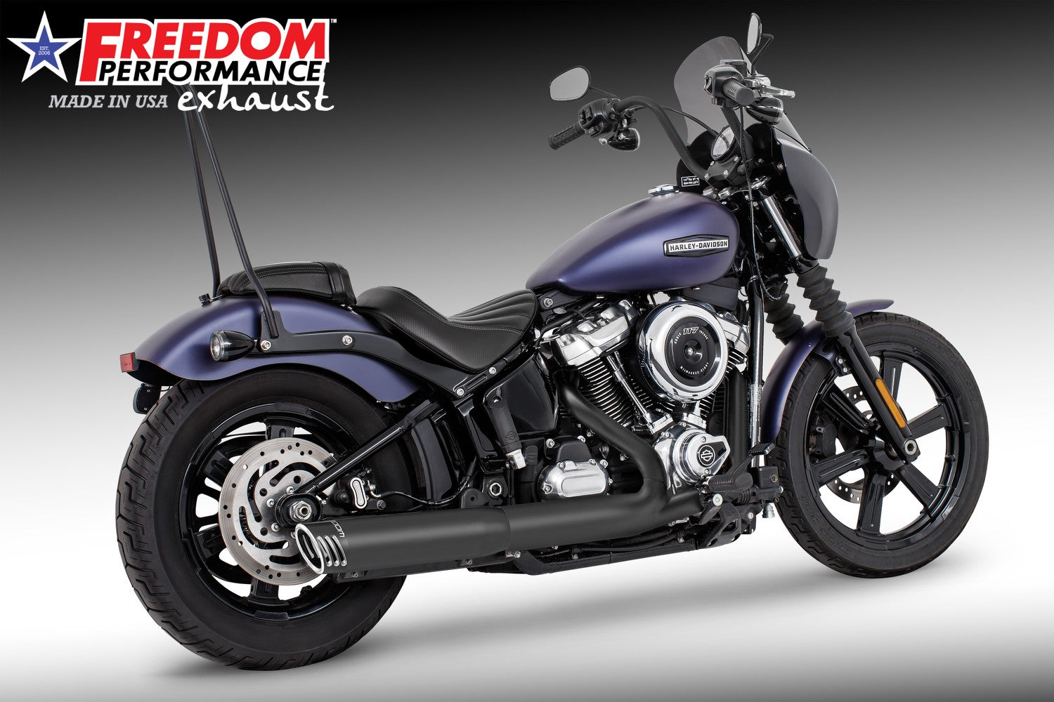 (PRE-SALE) HARLEY SOFTAIL 2025 ONLY 4" SLIP ON BUNDLE FITS ALL NARROW TIRE