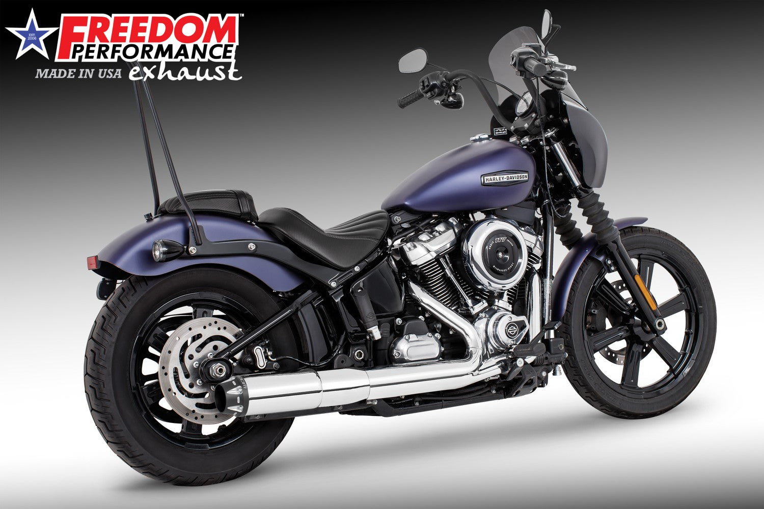 (PRE-SALE) HARLEY SOFTAIL 2025 ONLY 4.5" SLIP-ON BUNDLE FITS ALL NARROW TIRE
