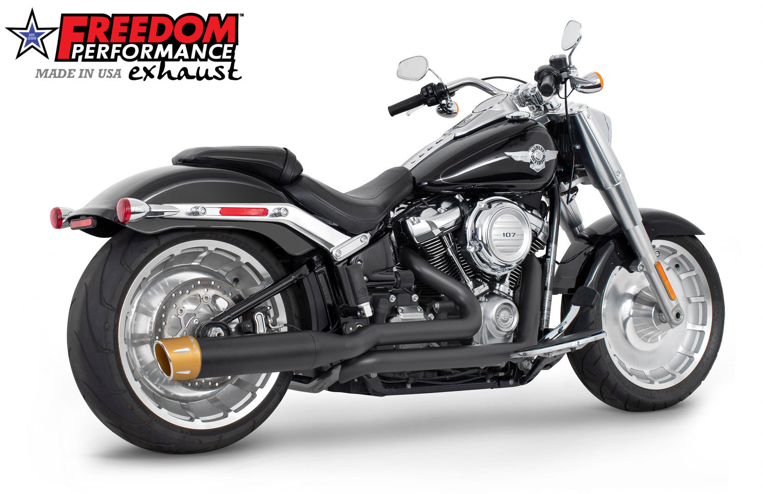 HARLEY SOFTAIL/M8 FAT BOY BREAKOUT ONLY 4” TUCK & UNDER FULL SYSTEM 2018-PRESENT