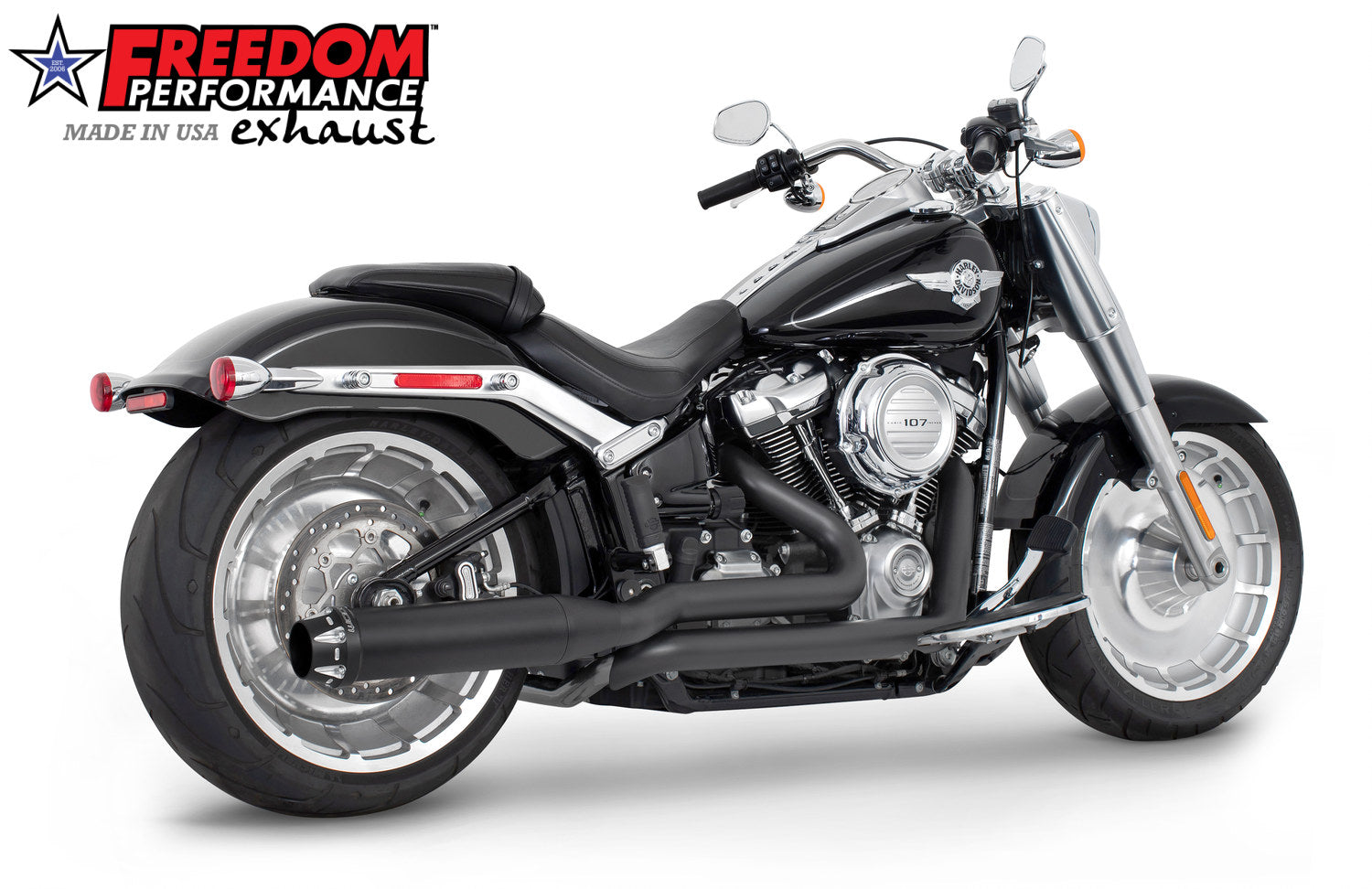 HARLEY SOFTAIL/M8 FAT BOY BREAKOUT ONLY 4” TUCK & UNDER FULL SYSTEM 2018-PRESENT