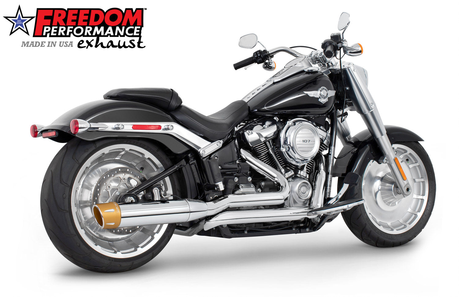 HARLEY SOFTAIL/M8 FAT BOY BREAKOUT ONLY 4” TUCK & UNDER FULL SYSTEM 2018-PRESENT