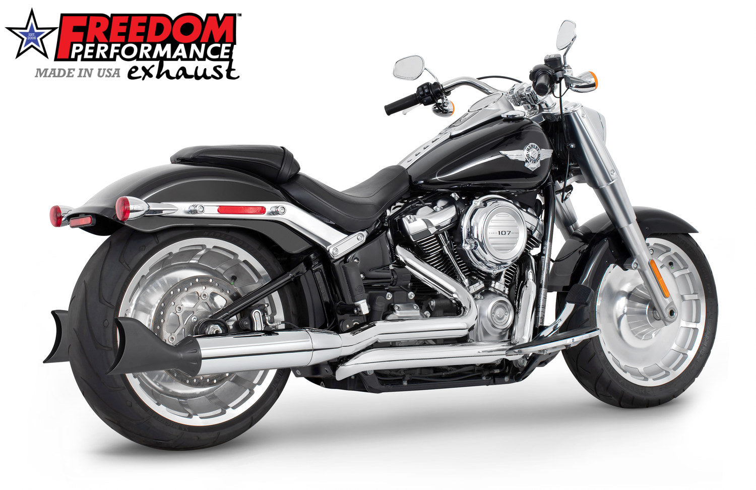 HARLEY SOFTAIL/M8 FAT BOY BREAKOUT ONLY 4” TUCK & UNDER FULL SYSTEM 2018-PRESENT