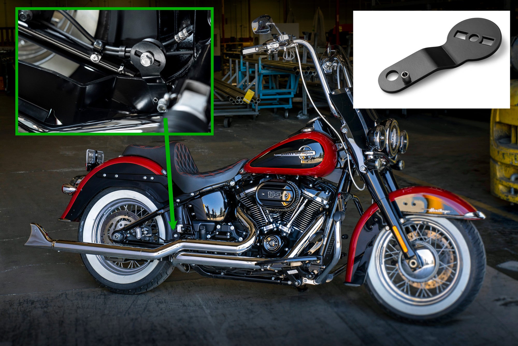 HARLEY SOFTAIL ACCESSORIES SADDLEBAG ADAPTER BRACKET 2018-2024 (SPECIAL ORDER)