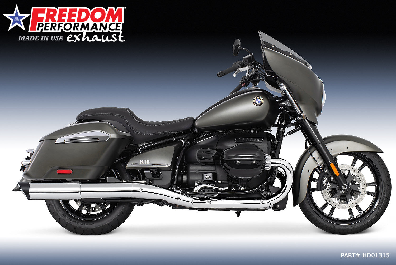 BMW R 18 BAGGER B/TRANSCONTINENTAL/ROCTANE 2-STEP 4.5" EXTENDED SLIP-ONS ONLY!