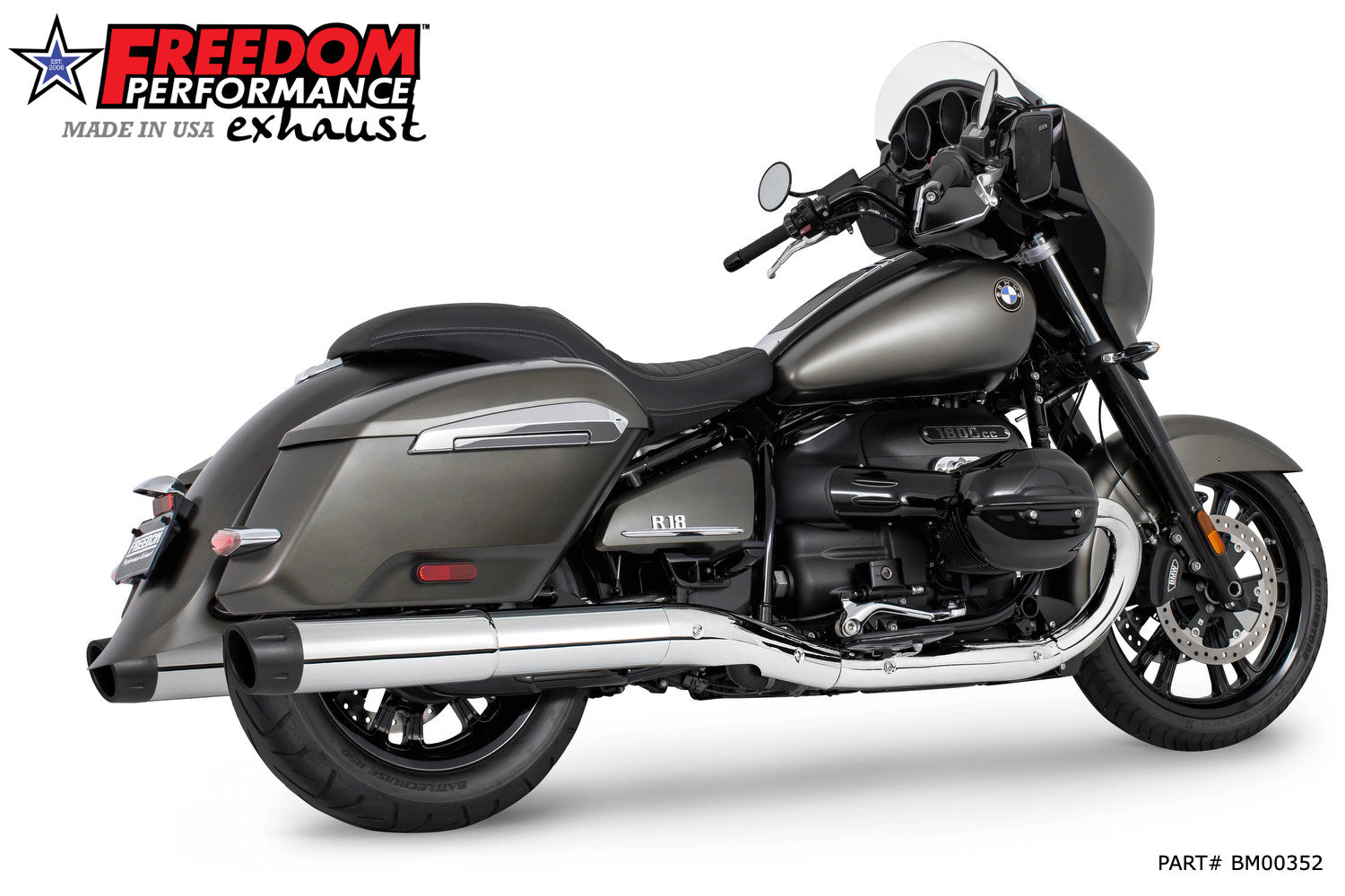 BMW R 18 BAGGER B/TRANSCONTINENTAL/ROCTANE 2-STEP 4.5" EXTENDED SLIP-ONS ONLY!