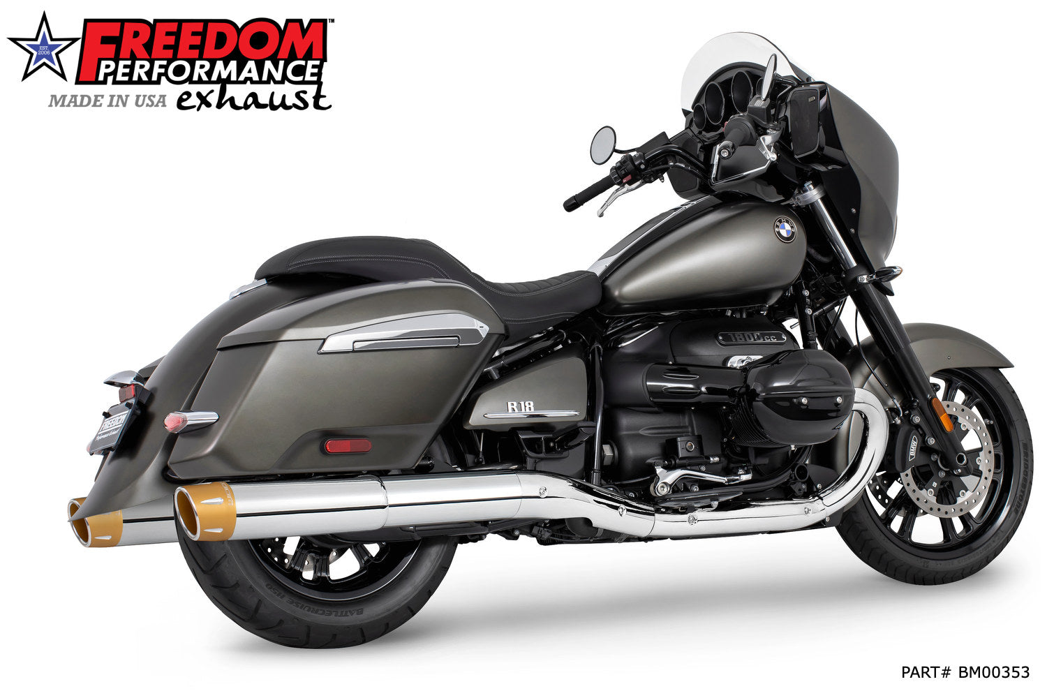 BMW R 18 BAGGER B/TRANSCONTINENTAL/ROCTANE 2-STEP 4.5" EXTENDED SLIP-ONS ONLY!
