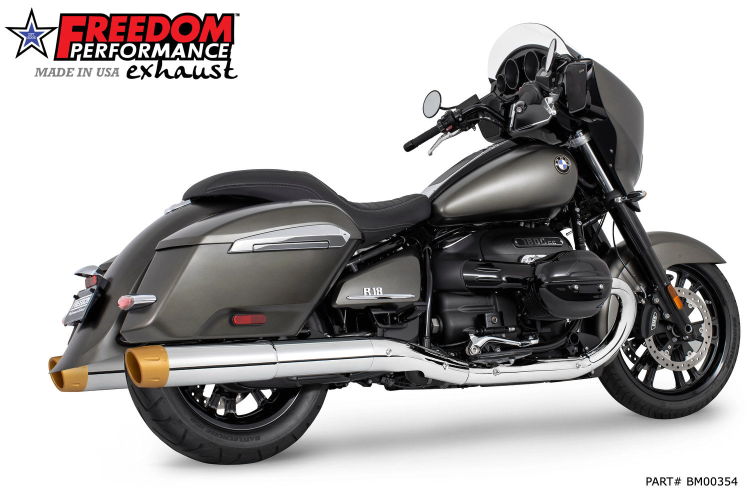 BMW R 18 BAGGER B/TRANSCONTINENTAL/ROCTANE 2-STEP 4.5" EXTENDED SLIP-ONS ONLY!