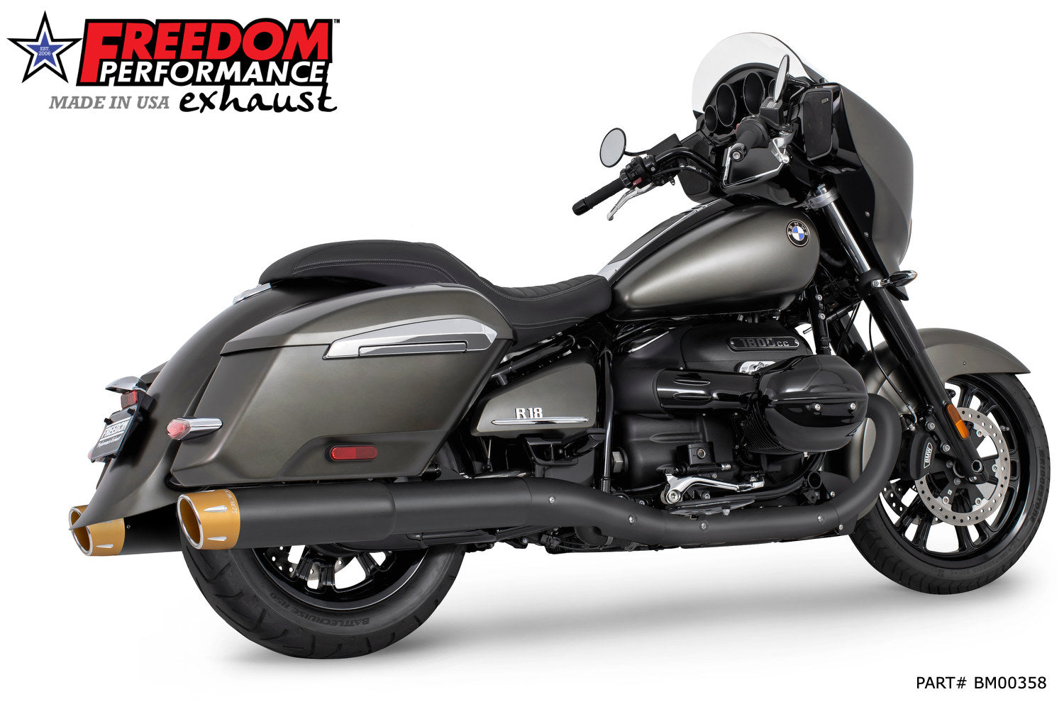 BMW R 18 BAGGER B/TRANSCONTINENTAL/ROCTANE 2-STEP 4.5" EXTENDED SLIP-ONS ONLY!