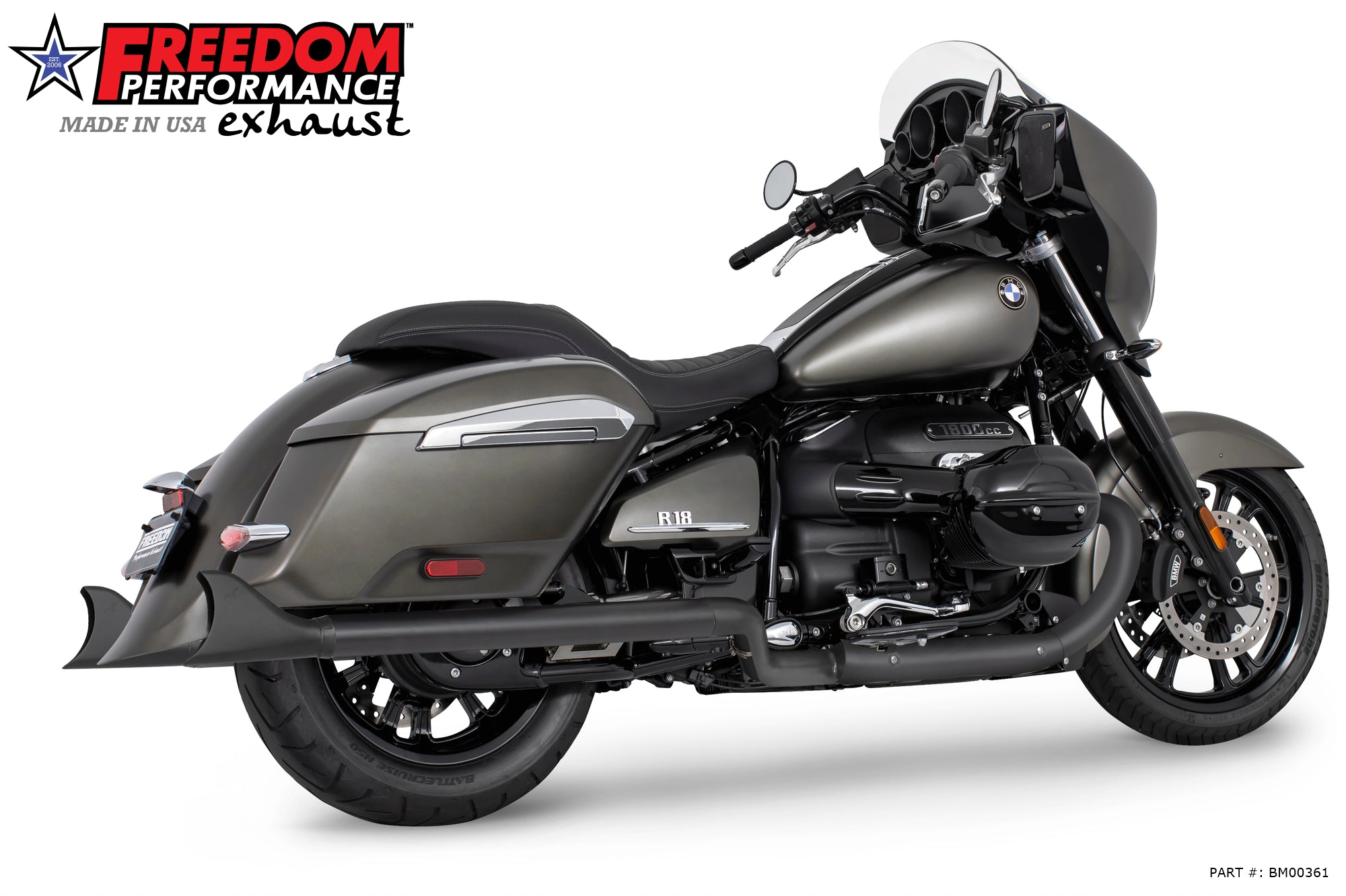 BMW R 18 BAGGER B/TRANSCONTINENTAL/ROCTANE 2.5" EXTENDED SLIP-ONS