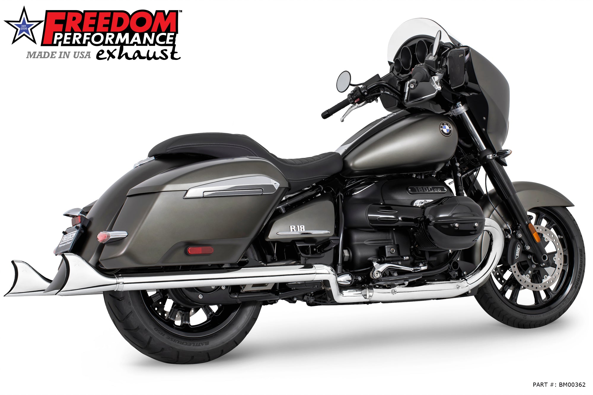 BMW R 18 BAGGER B/TRANSCONTINENTAL/ROCTANE 2.5" EXTENDED SLIP-ONS