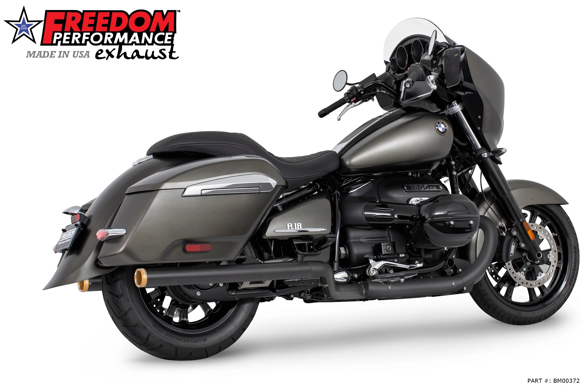 BMW R 18 BAGGER B/TRANSCONTINENTAL/ROCTANE 2.5" EXTENDED SLIP-ONS