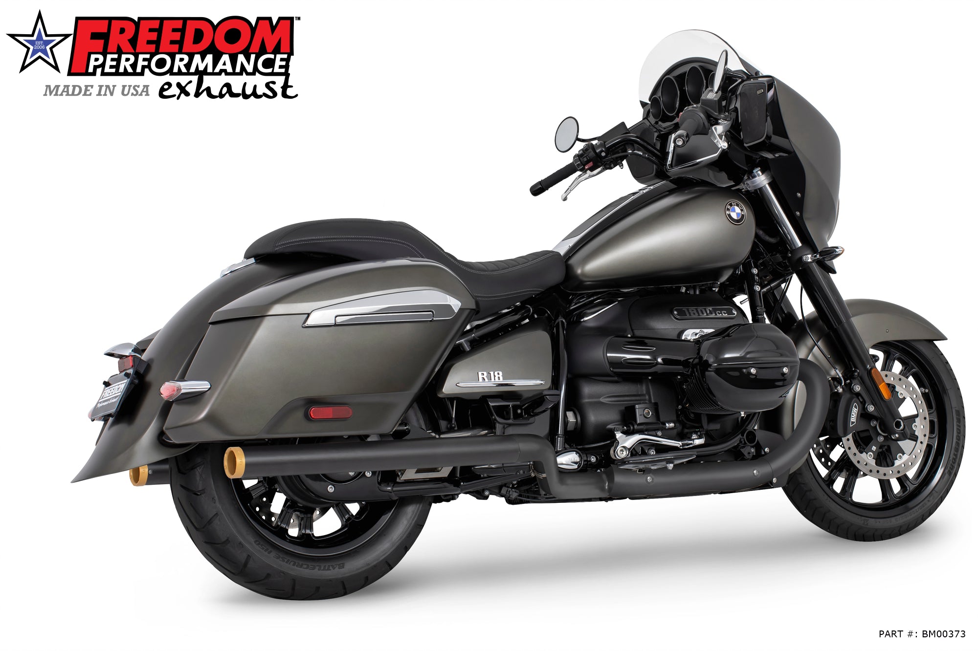 BMW R 18 BAGGER B/TRANSCONTINENTAL/ROCTANE 2.5" EXTENDED SLIP-ONS