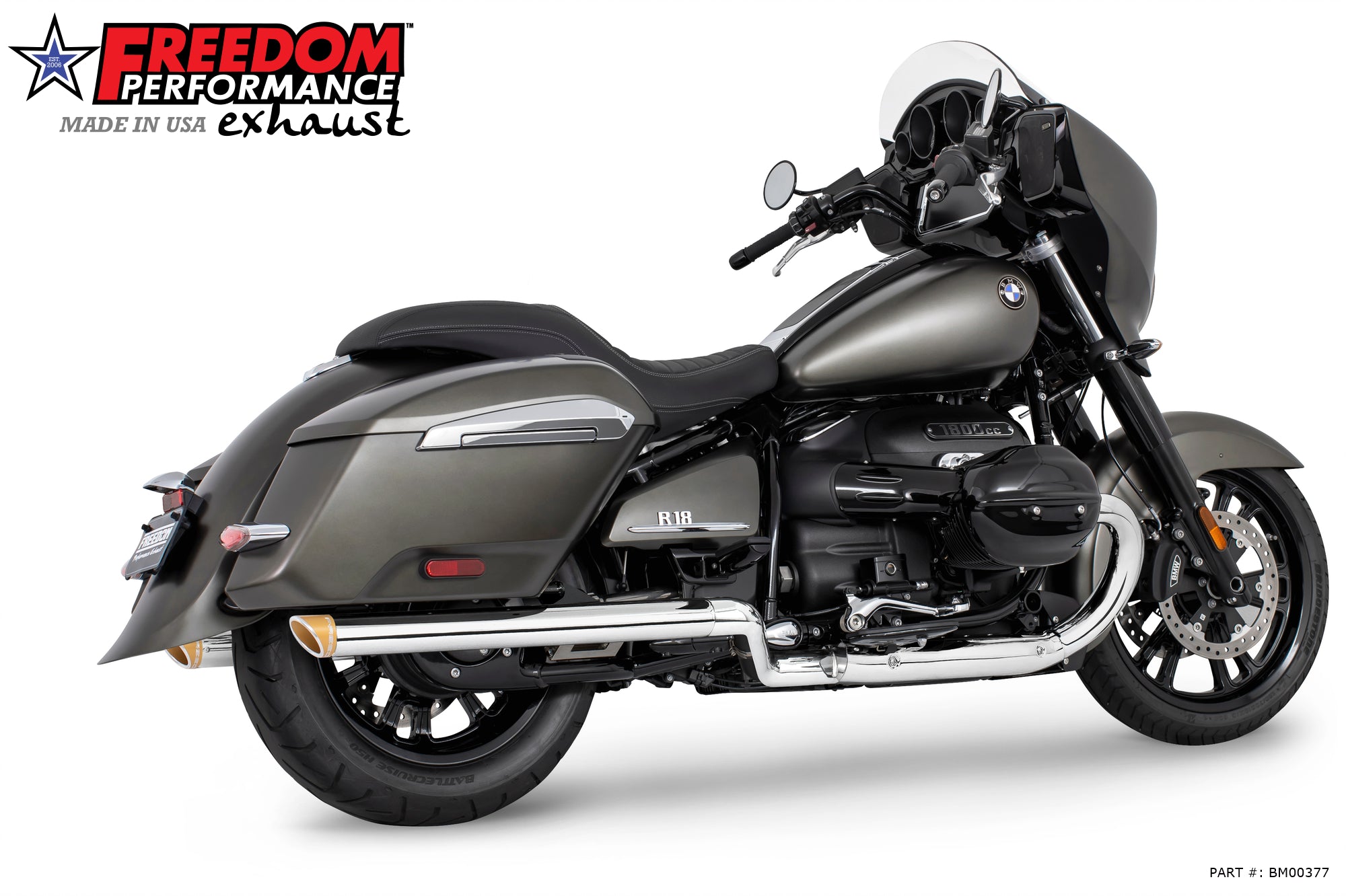 BMW R 18 BAGGER B/TRANSCONTINENTAL/ROCTANE 2.5" EXTENDED SLIP-ONS