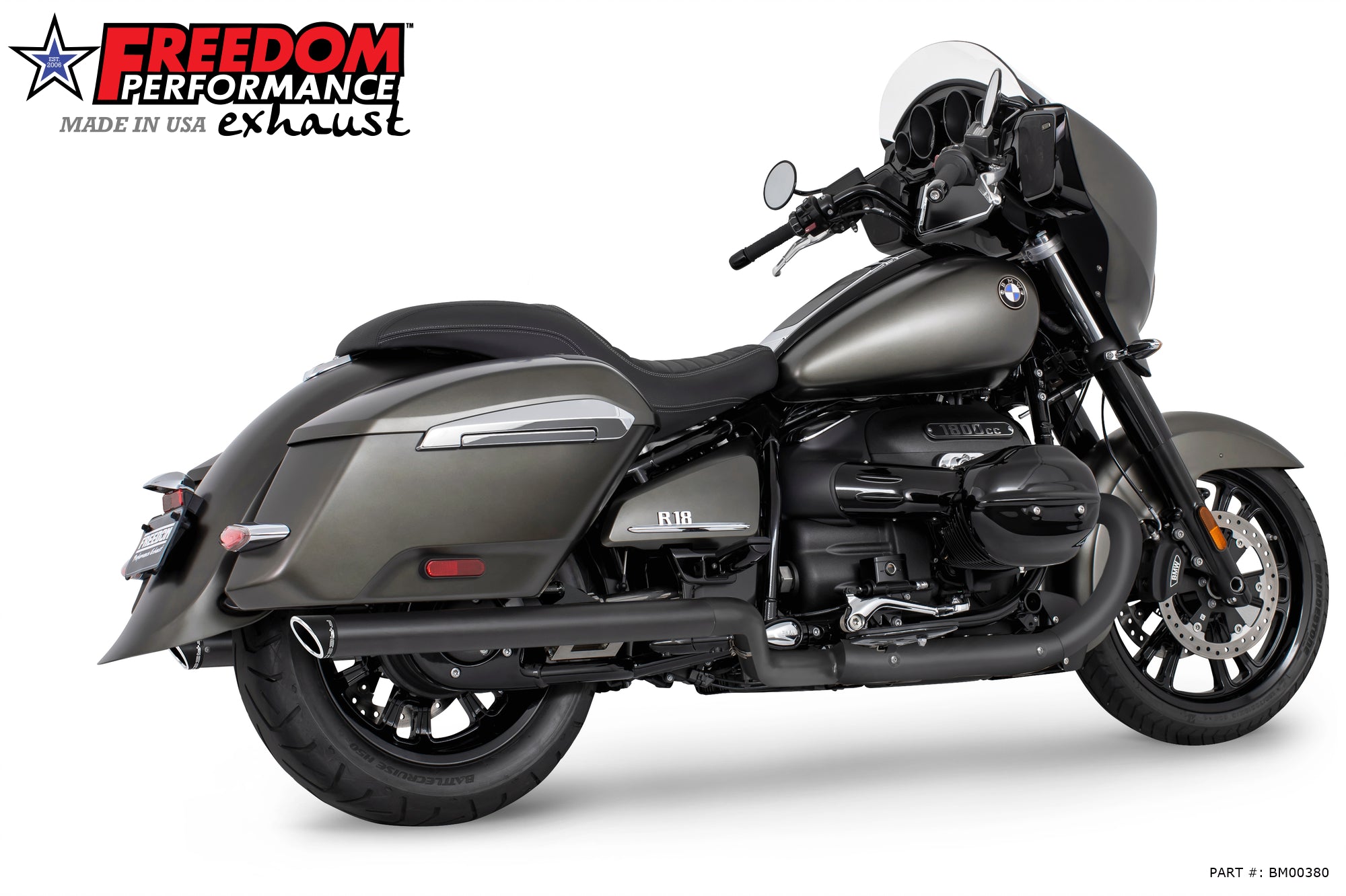 BMW R 18 BAGGER B/TRANSCONTINENTAL/ROCTANE 2.5" EXTENDED SLIP-ONS