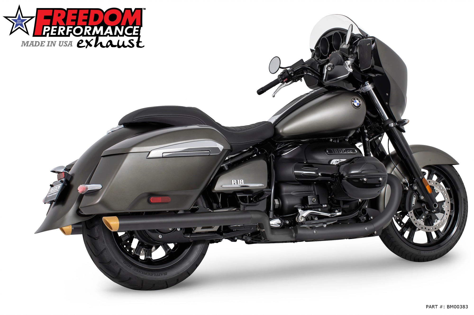 BMW R 18 BAGGER B/TRANSCONTINENTAL/ROCTANE 2.5" EXTENDED SLIP-ONS