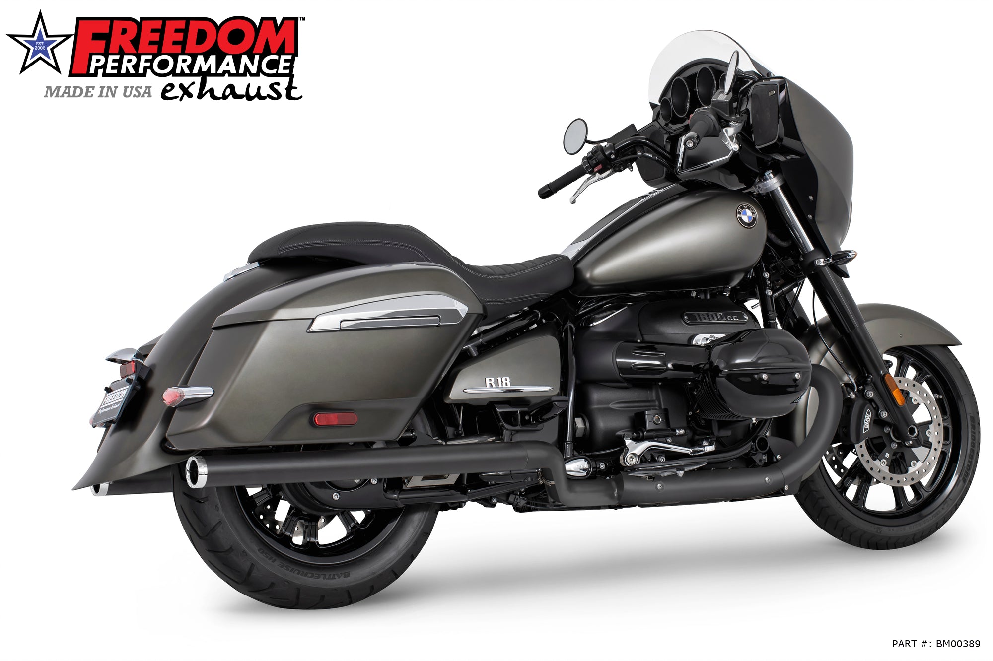 BMW R 18 BAGGER B/TRANSCONTINENTAL/ROCTANE 2.5" EXTENDED SLIP-ONS
