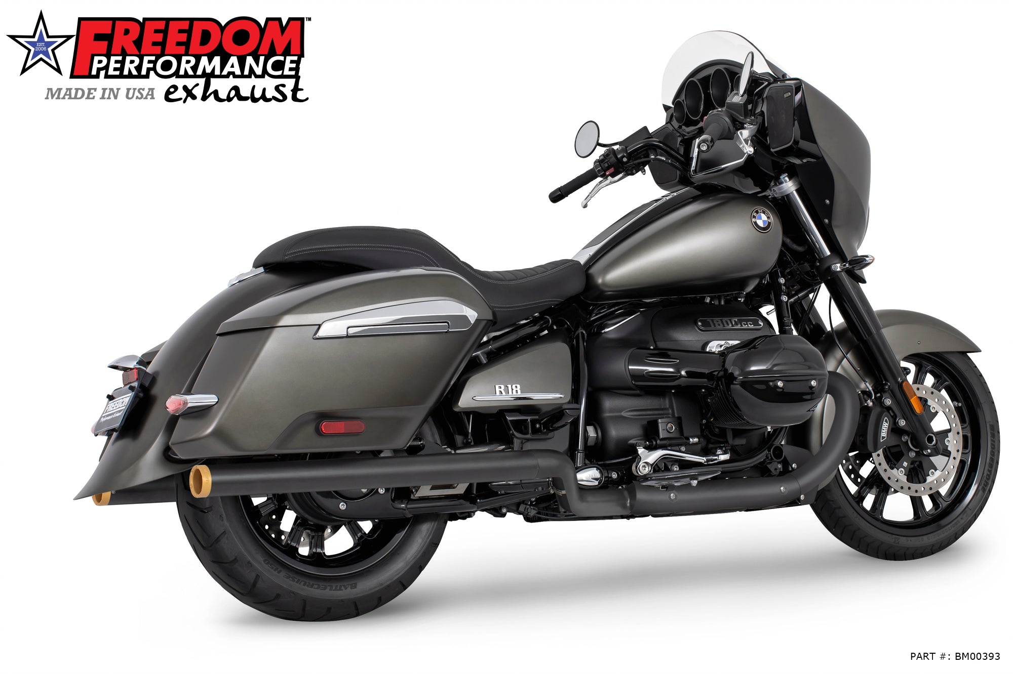 BMW R 18 BAGGER B/TRANSCONTINENTAL/ROCTANE 2.5" EXTENDED SLIP-ONS