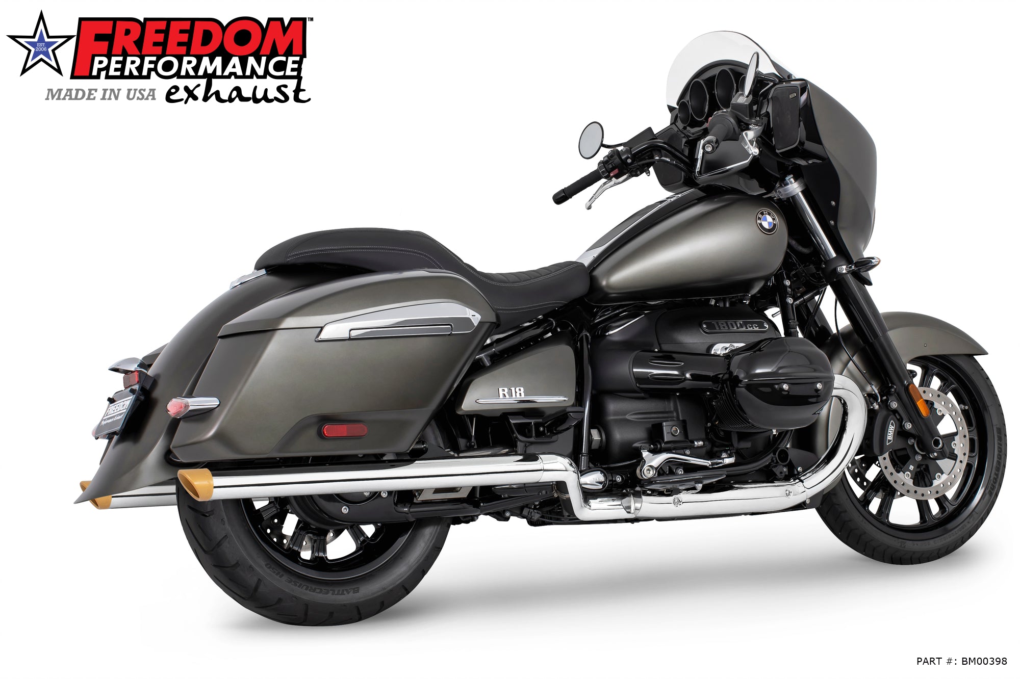 BMW R 18 BAGGER B/TRANSCONTINENTAL/ROCTANE 2.5" EXTENDED SLIP-ONS
