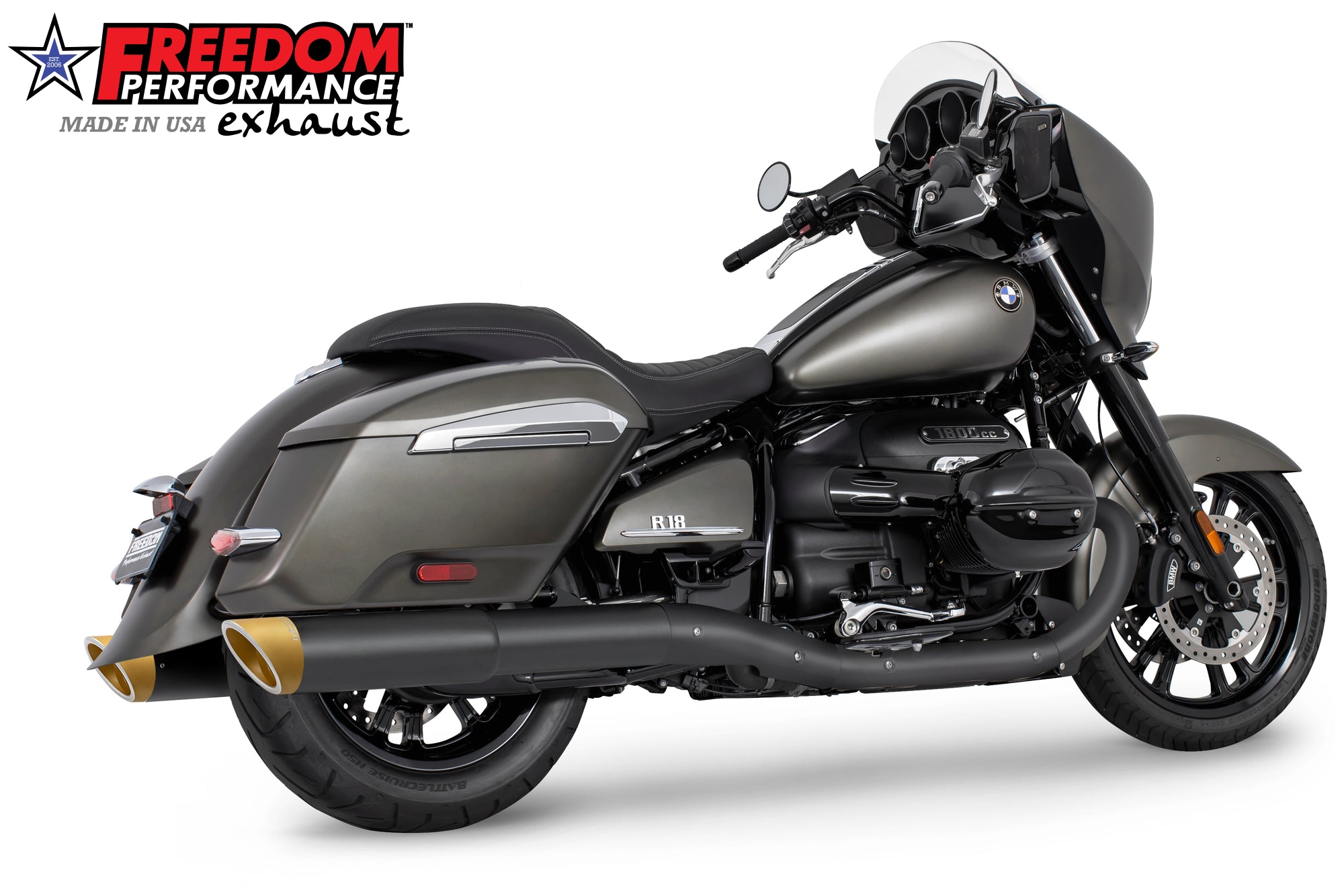 BMW R 18 BAGGER B/TRANSCONTINENTAL/ROCTANE 2-STEP 4.5" EXTENDED SLIP-ONS ONLY!