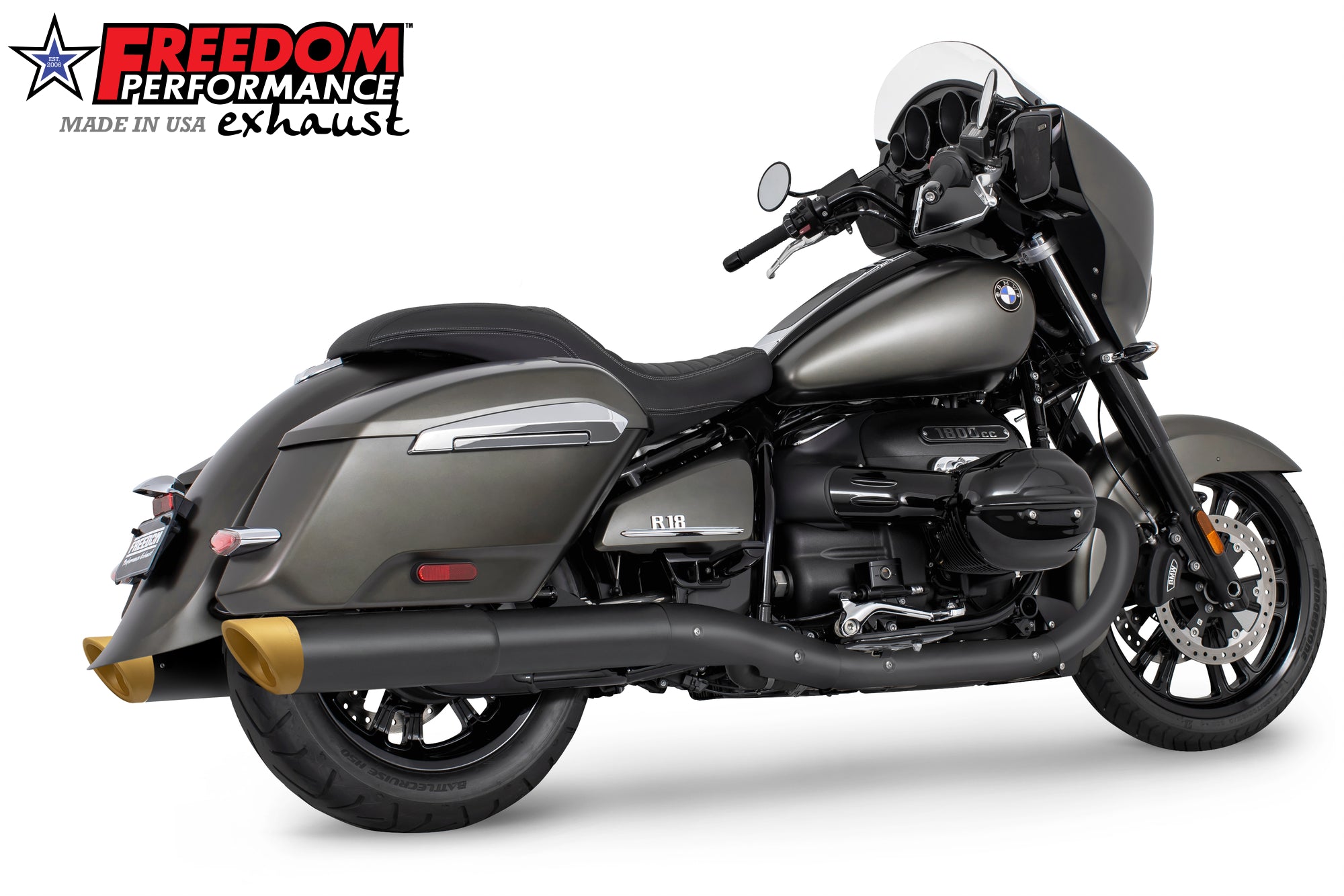 BMW R 18 BAGGER B/TRANSCONTINENTAL/ROCTANE 2-STEP 4.5" EXTENDED SLIP-ONS ONLY!