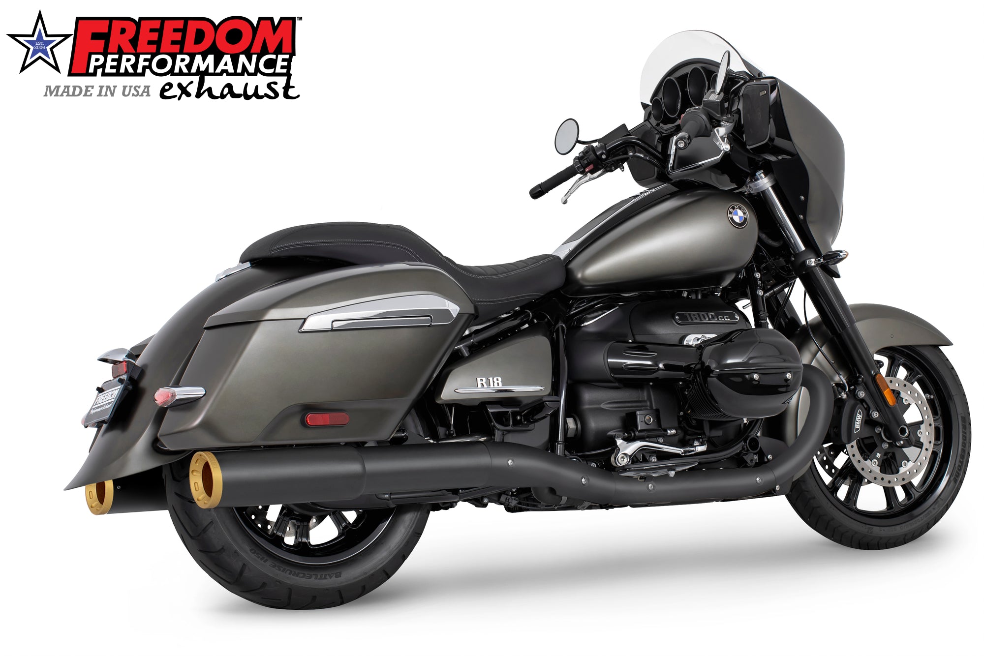 BMW R 18 BAGGER B/TRANSCONTINENTAL/ROCTANE 2-STEP 4.5" EXTENDED SLIP-ONS ONLY!