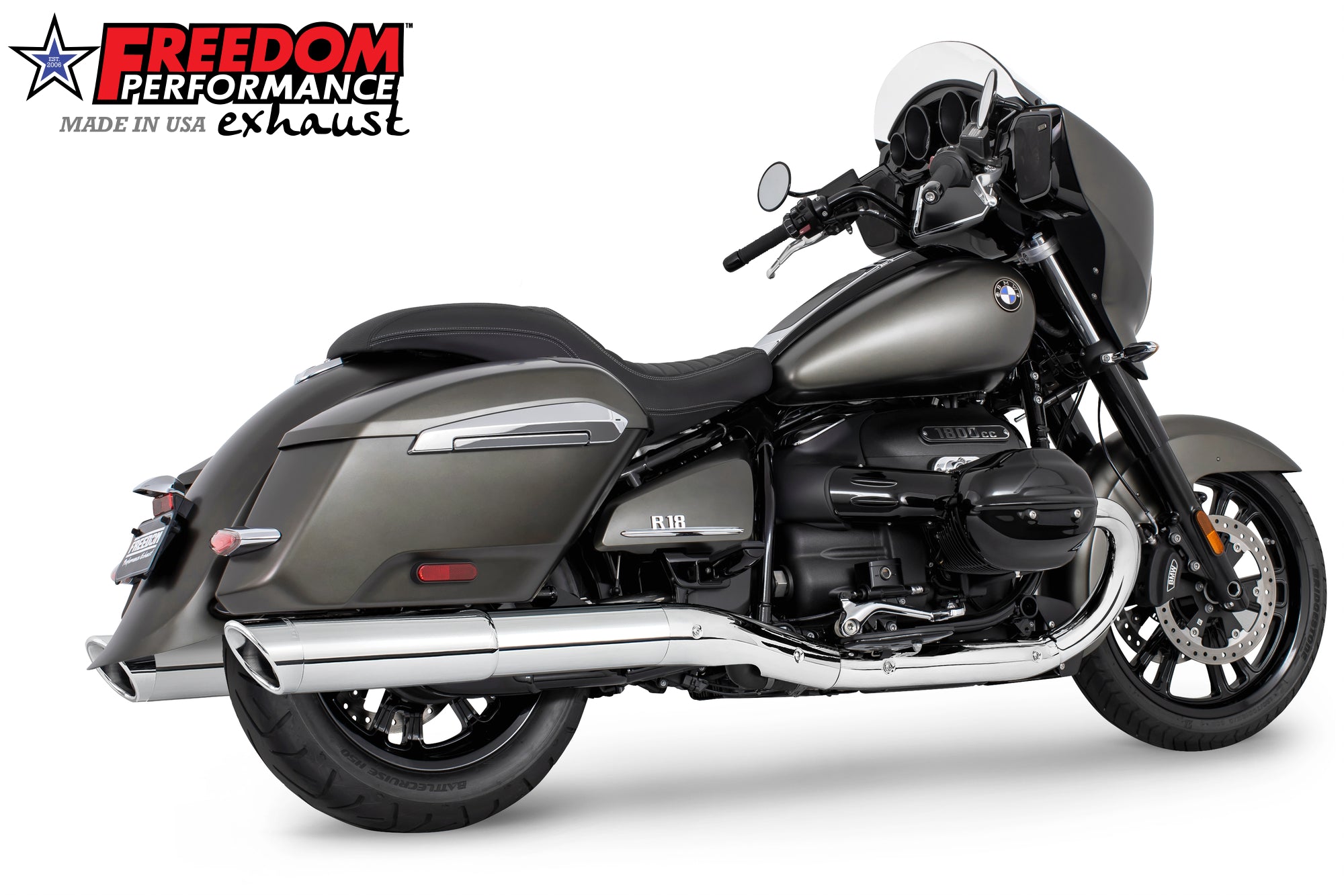 BMW R 18 BAGGER B/TRANSCONTINENTAL/ROCTANE 2-STEP 4.5" EXTENDED SLIP-ONS ONLY!