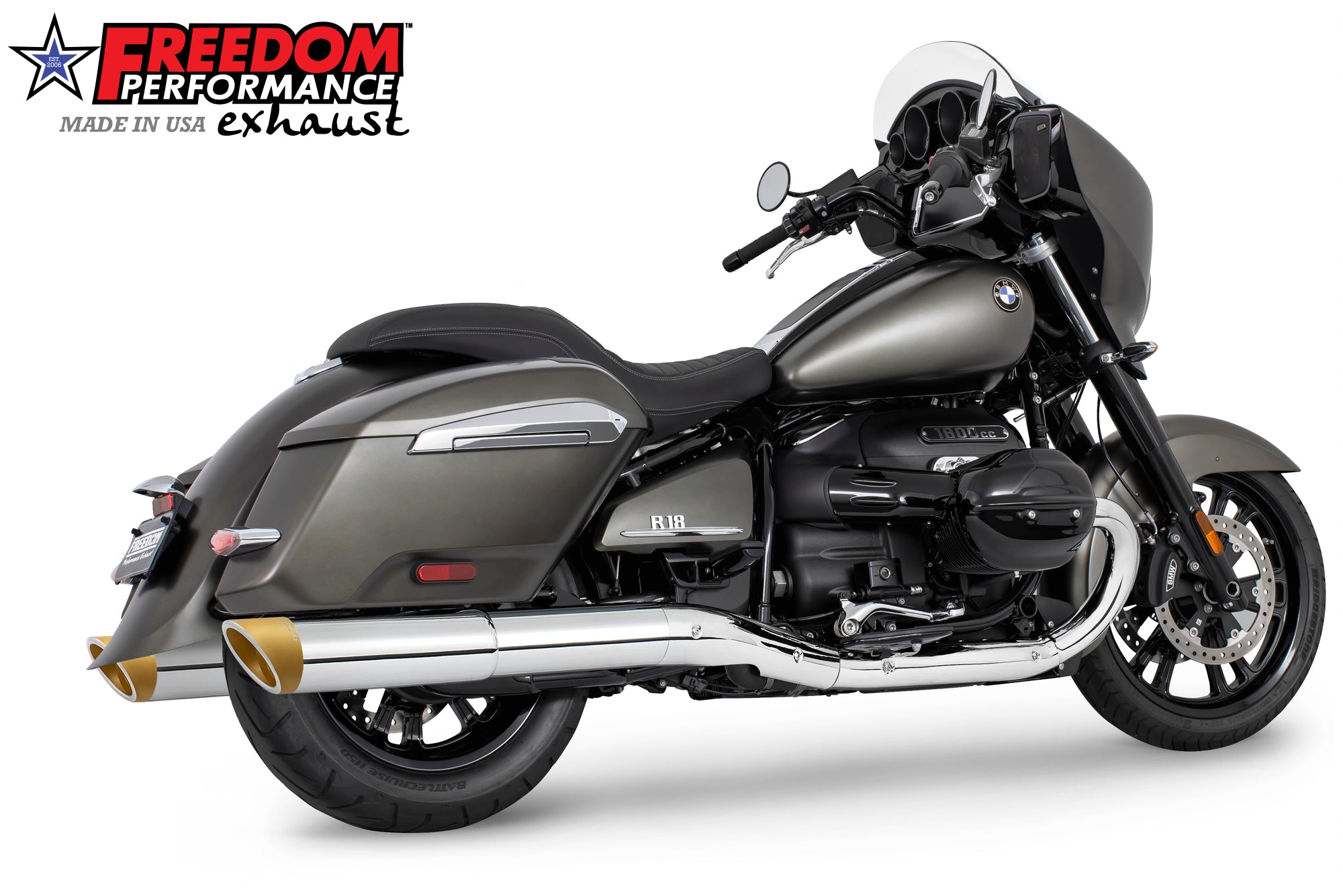 BMW R 18 BAGGER B/TRANSCONTINENTAL/ROCTANE 2-STEP 4.5" EXTENDED SLIP-ONS ONLY!