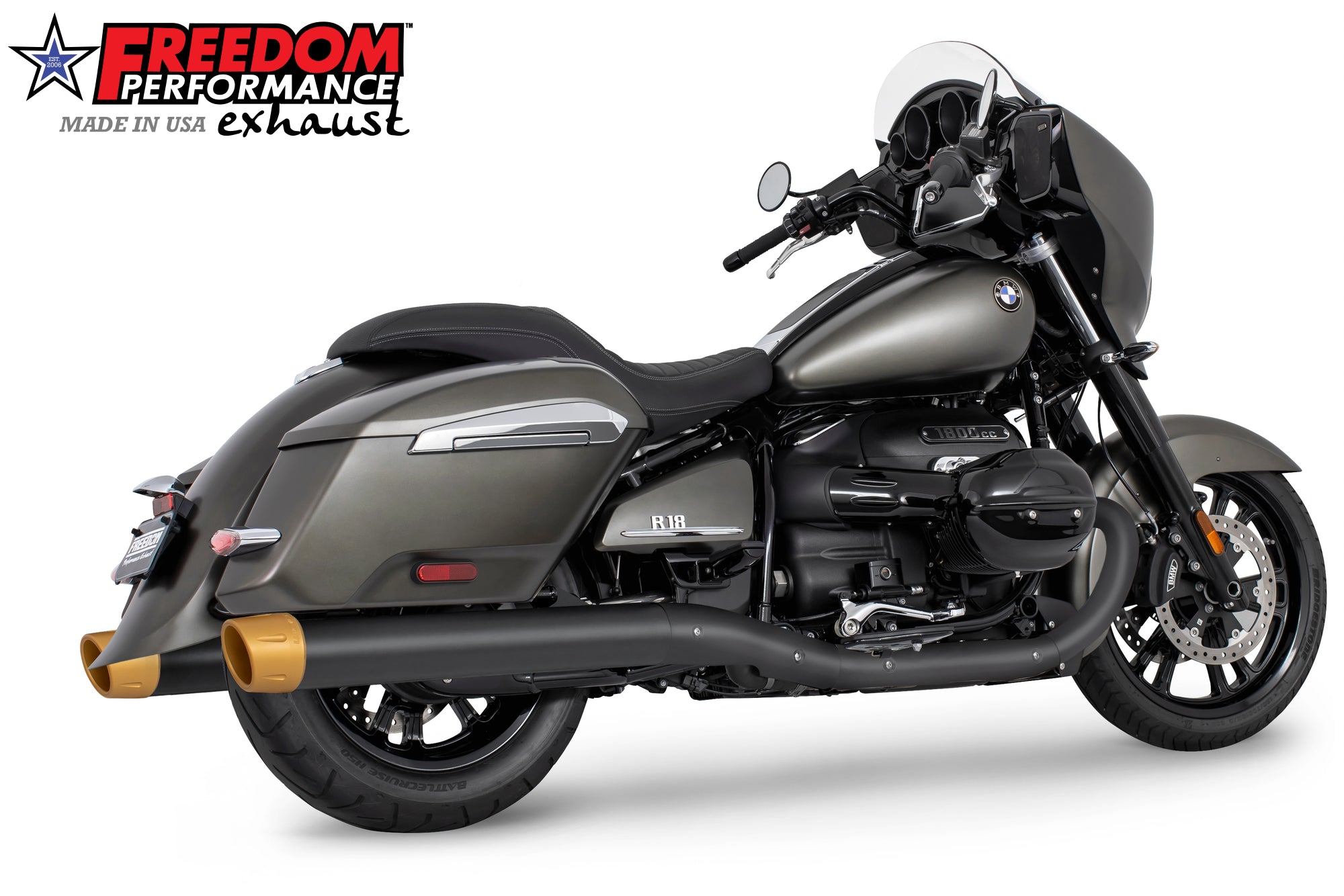 BMW R 18 BAGGER B/TRANSCONTINENTAL/ROCTANE  4" EXTENDED SLIP-ONS ONLY!
