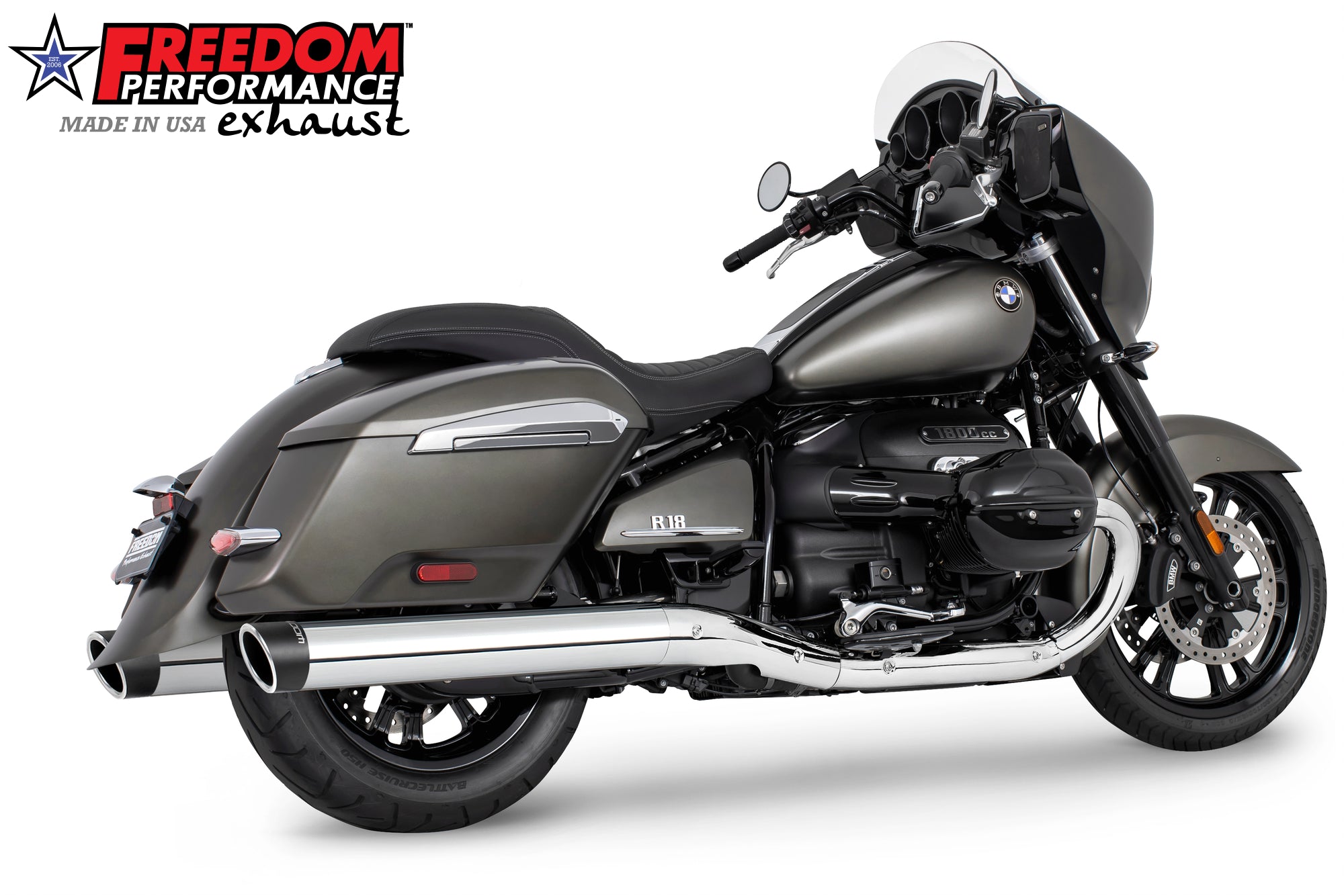 BMW R 18 BAGGER B/TRANSCONTINENTAL/ROCTANE  4" EXTENDED SLIP-ONS ONLY!