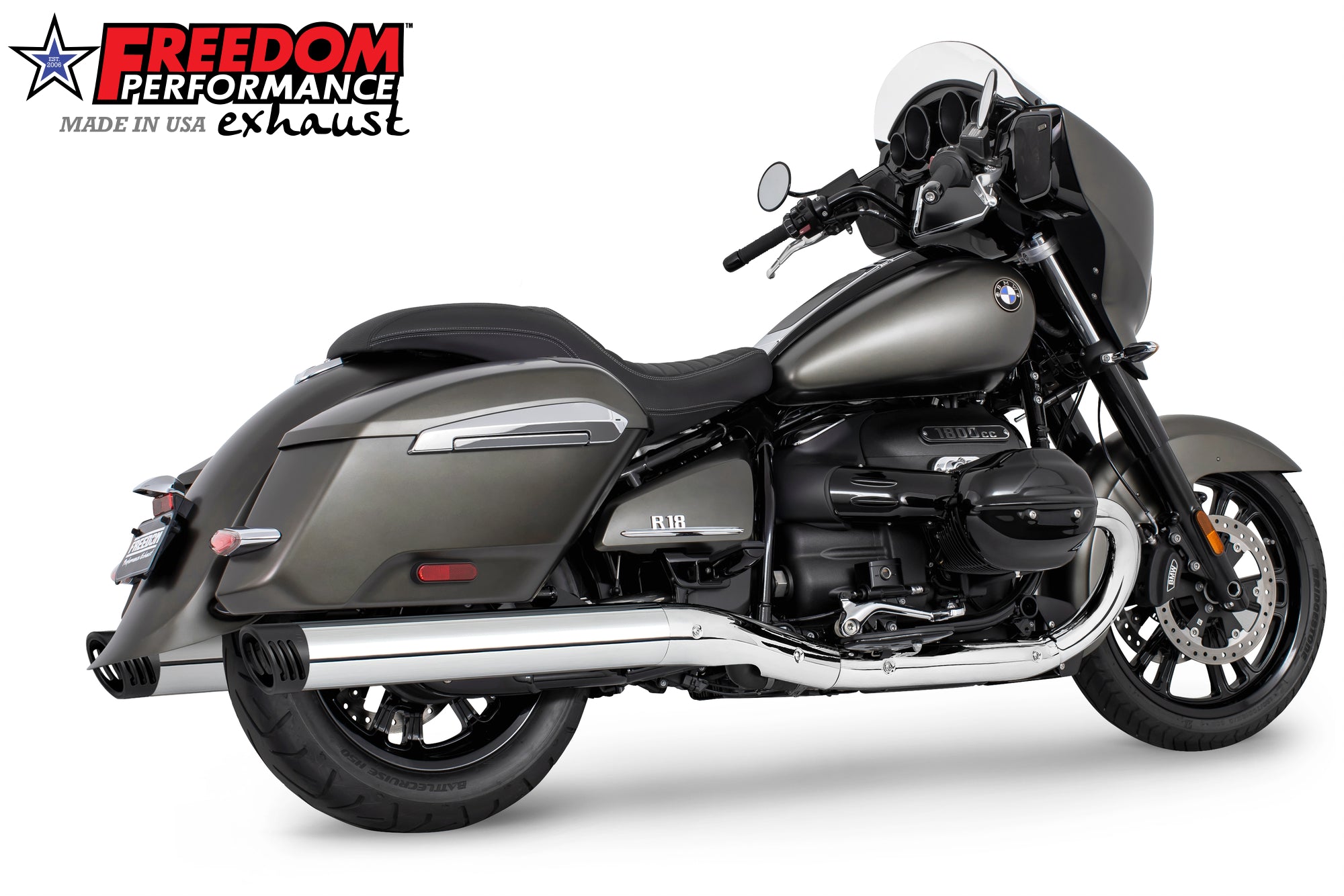 BMW R 18 BAGGER B/TRANSCONTINENTAL/ROCTANE  4" EXTENDED SLIP-ONS ONLY!