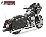 HARLEY TOURING 4" 5 STEPPED RACING COMPLETE TRUE DUAL SYSTEM