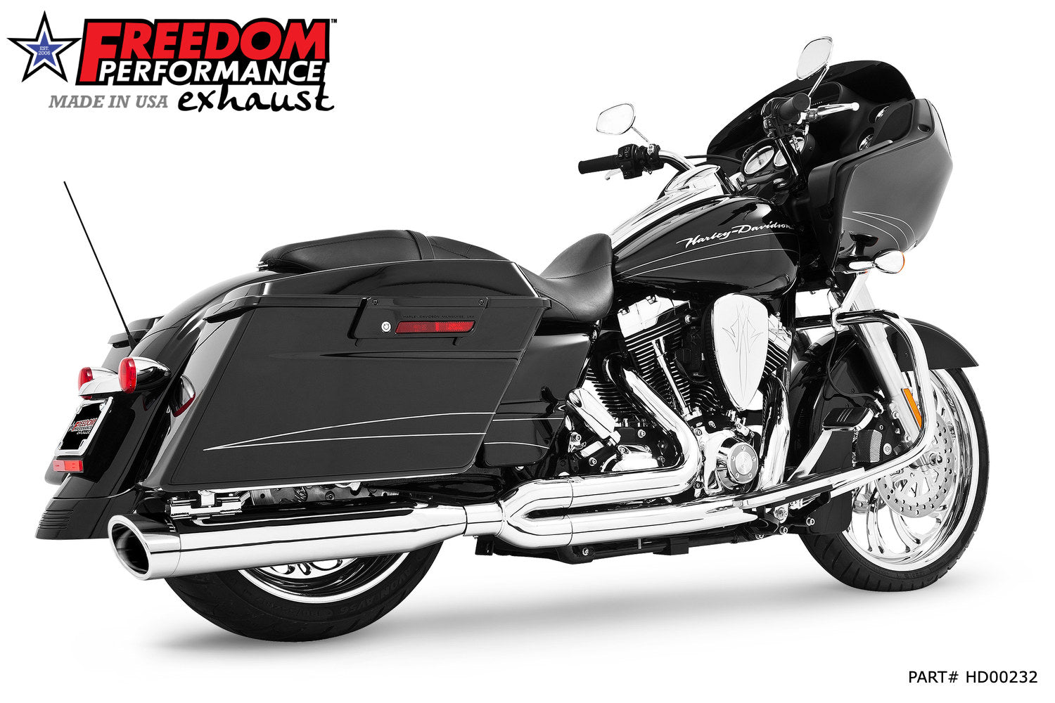 HARLEY TOURING 4" UNION 2-INTO-1 RIGHT-SIDE ONLY 1995-2016