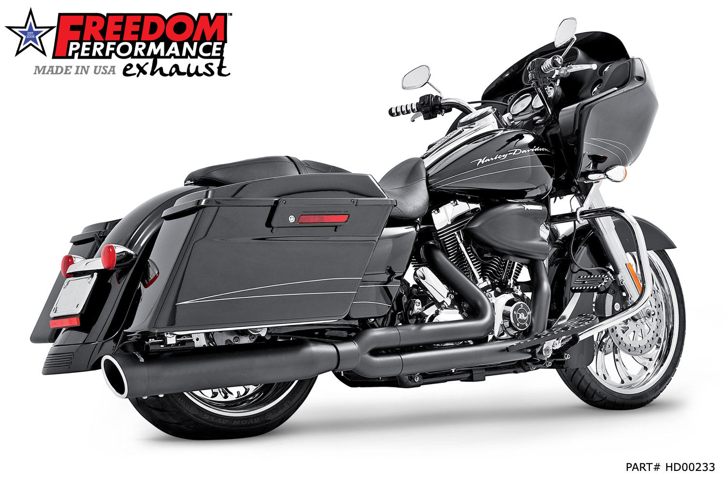 HARLEY TOURING 4" UNION 2-INTO-1 RIGHT-SIDE ONLY 1995-2016