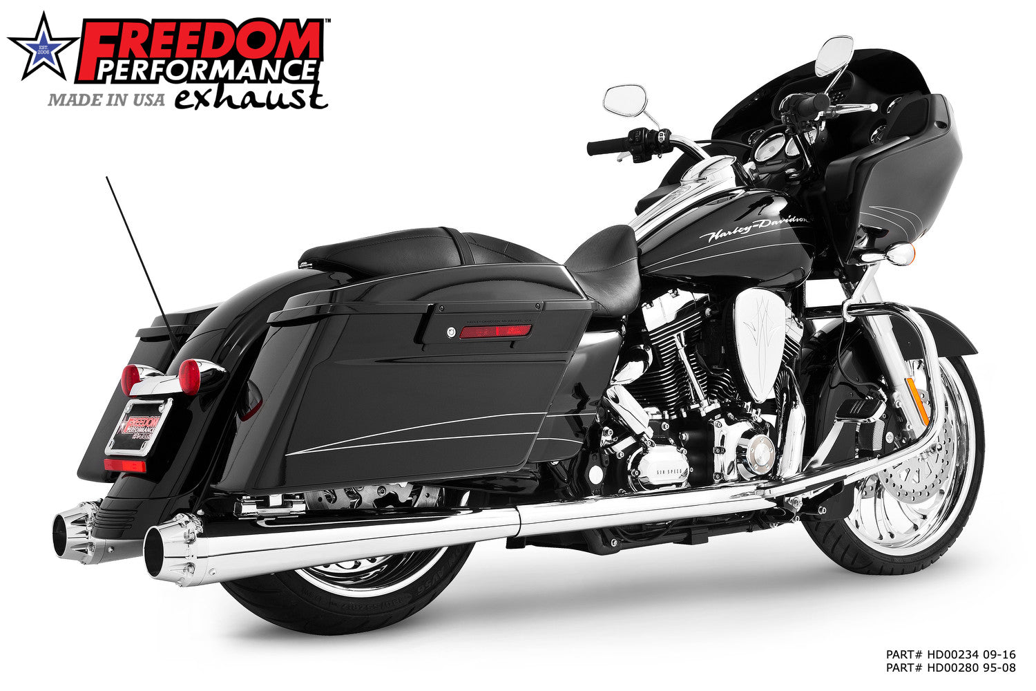 HARLEY TOURING 4.5" 5-STEPPED MEGAPHONE TRUE DUAL SYSTEM