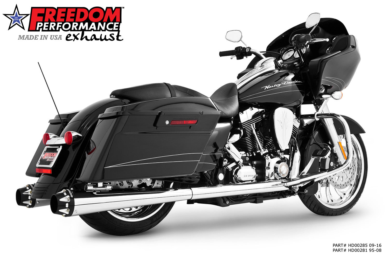 HARLEY TOURING 4.5" 5-STEPPED MEGAPHONE TRUE DUAL SYSTEM