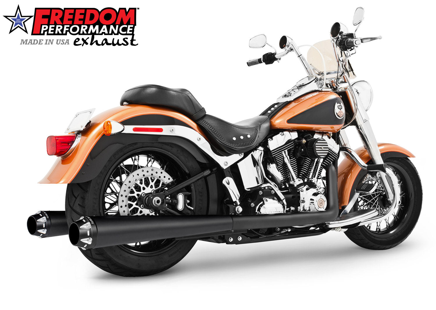 HARLEY SOFTAIL 4.5" AMERICAN OUTLAW TRUE-DUAL FULL SYSTEM CLASSIC 1997-2017