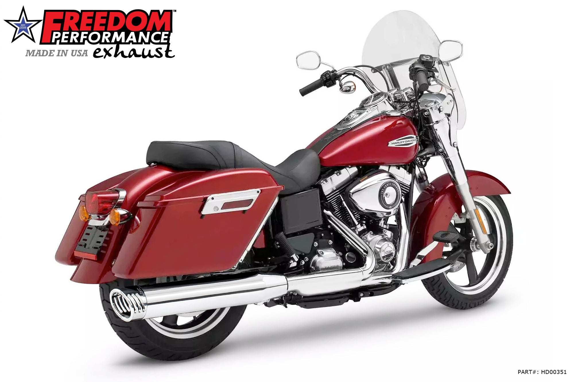 HARLEY SWITCHBACK / LOWRIDER SINGLE 4" SLIPONS (SPECIAL ORDER)