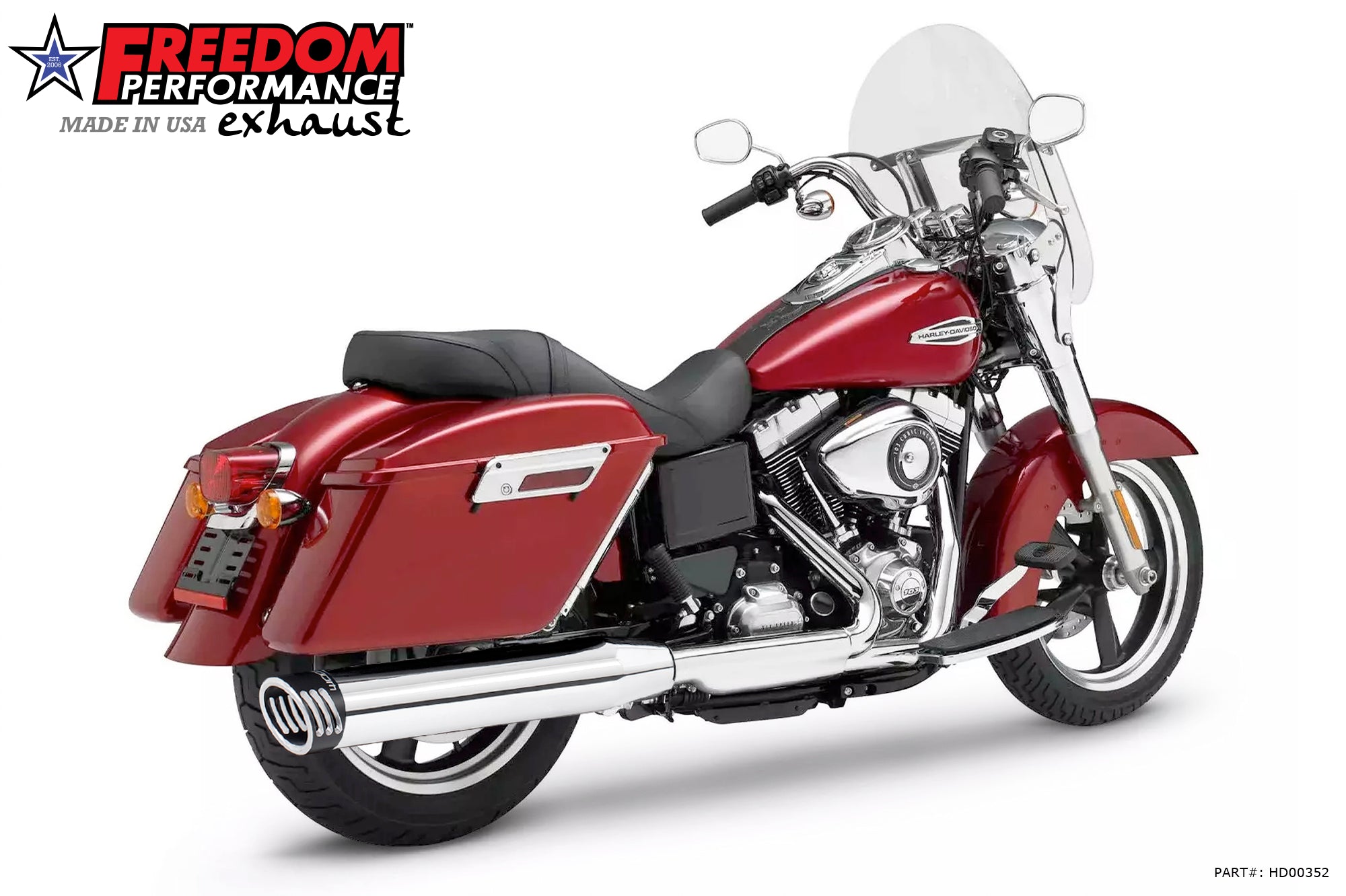 HARLEY SWITCHBACK / LOWRIDER SINGLE 4" SLIPONS (SPECIAL ORDER)