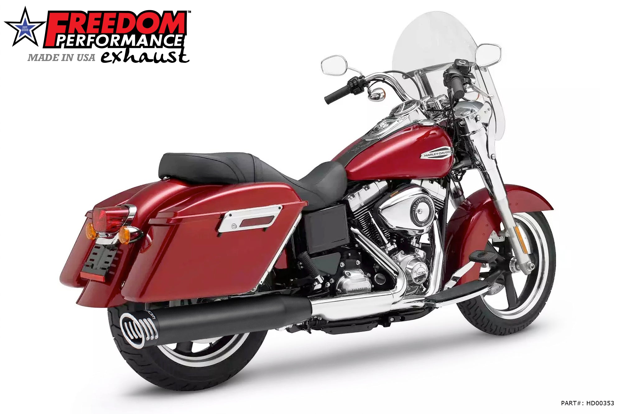 HARLEY SWITCHBACK / LOWRIDER SINGLE 4" SLIPONS (SPECIAL ORDER)