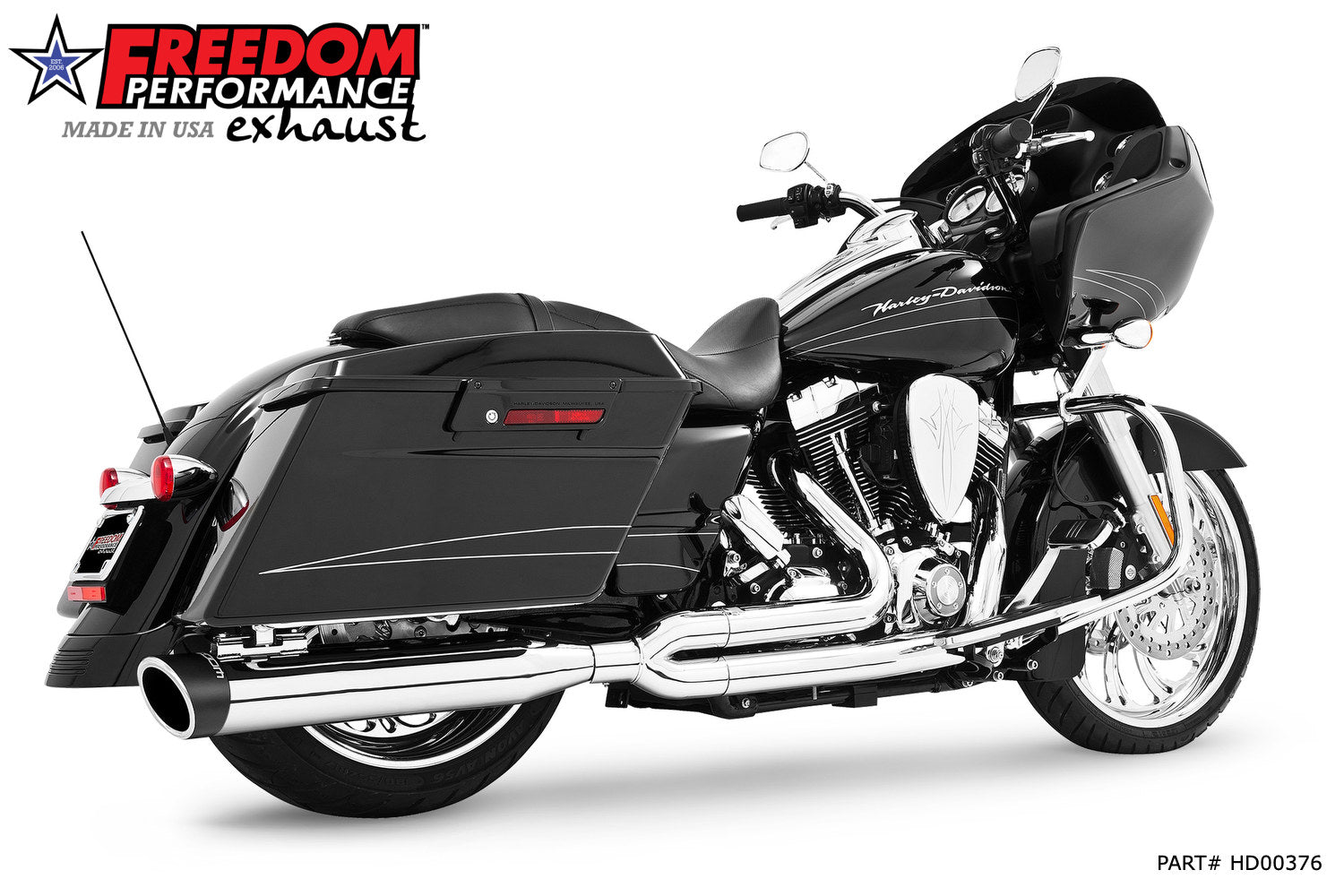 HARLEY TOURING 4" UNION 2-INTO-1 RIGHT-SIDE ONLY 1995-2016