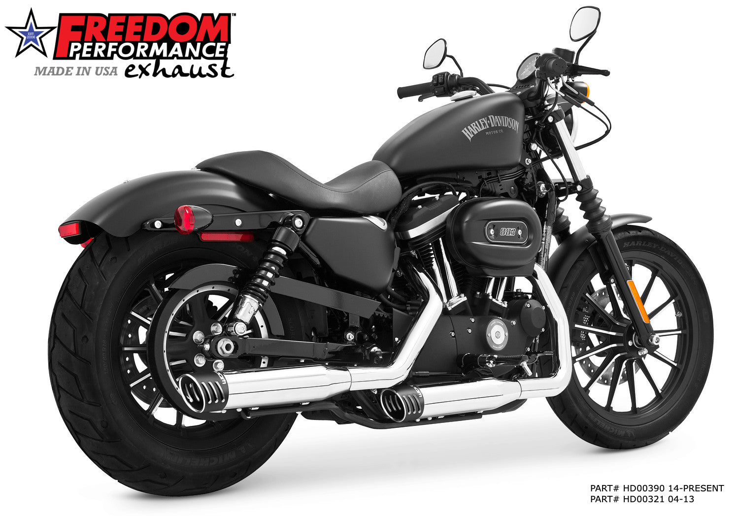 HARLEY SPORTSTER 3.25" SLIP-ONS 2004-2022 (SPECIAL ORDER)