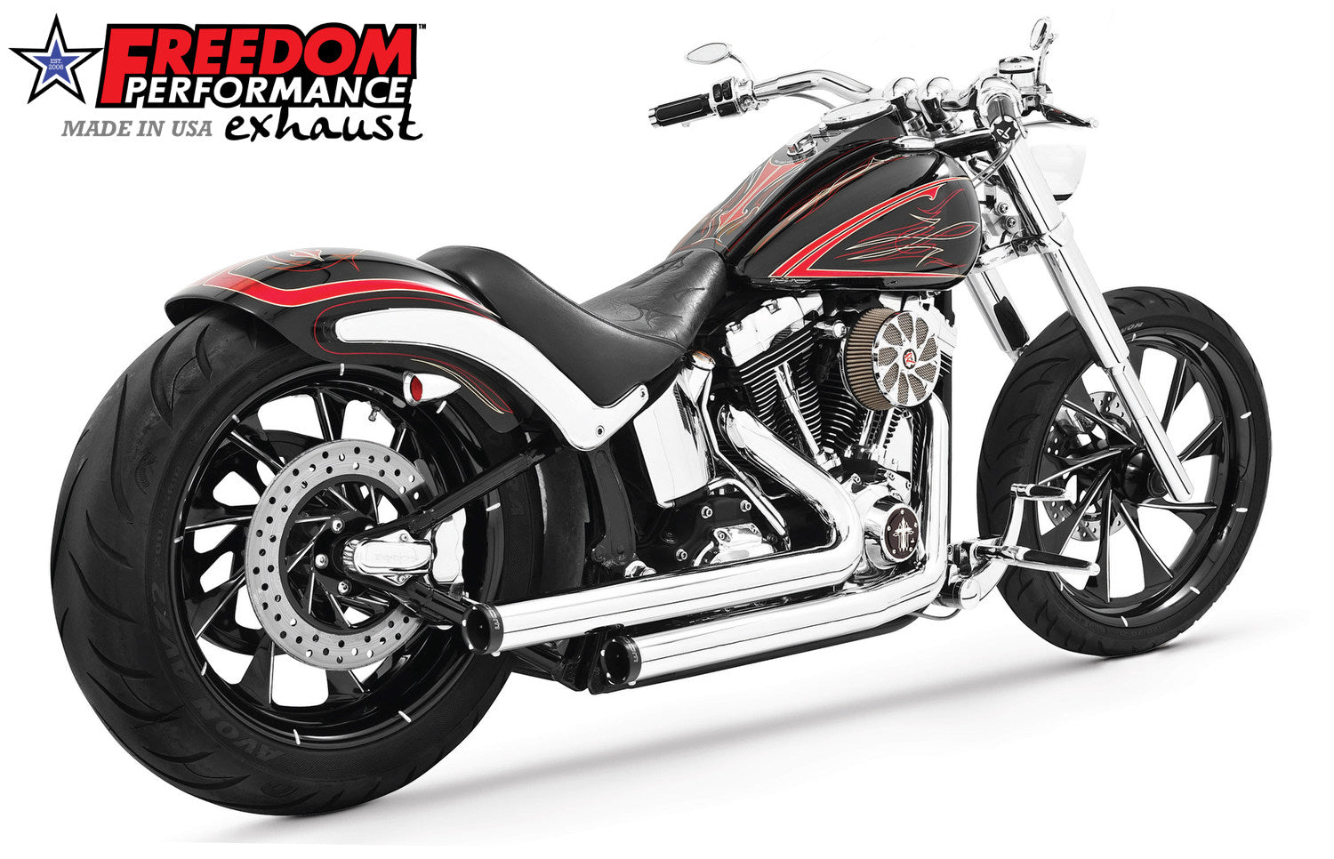 HARLEY SOFTAIL INDEPENDENCE STAGGERED DUALS