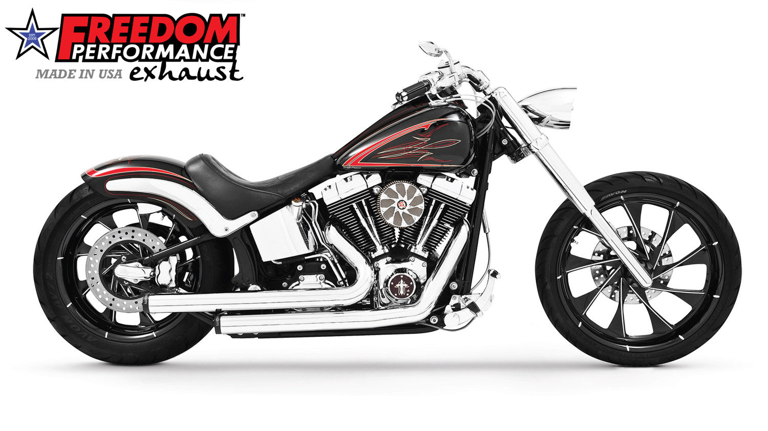 HARLEY SOFTAIL INDEPENDENCE STAGGERED DUALS