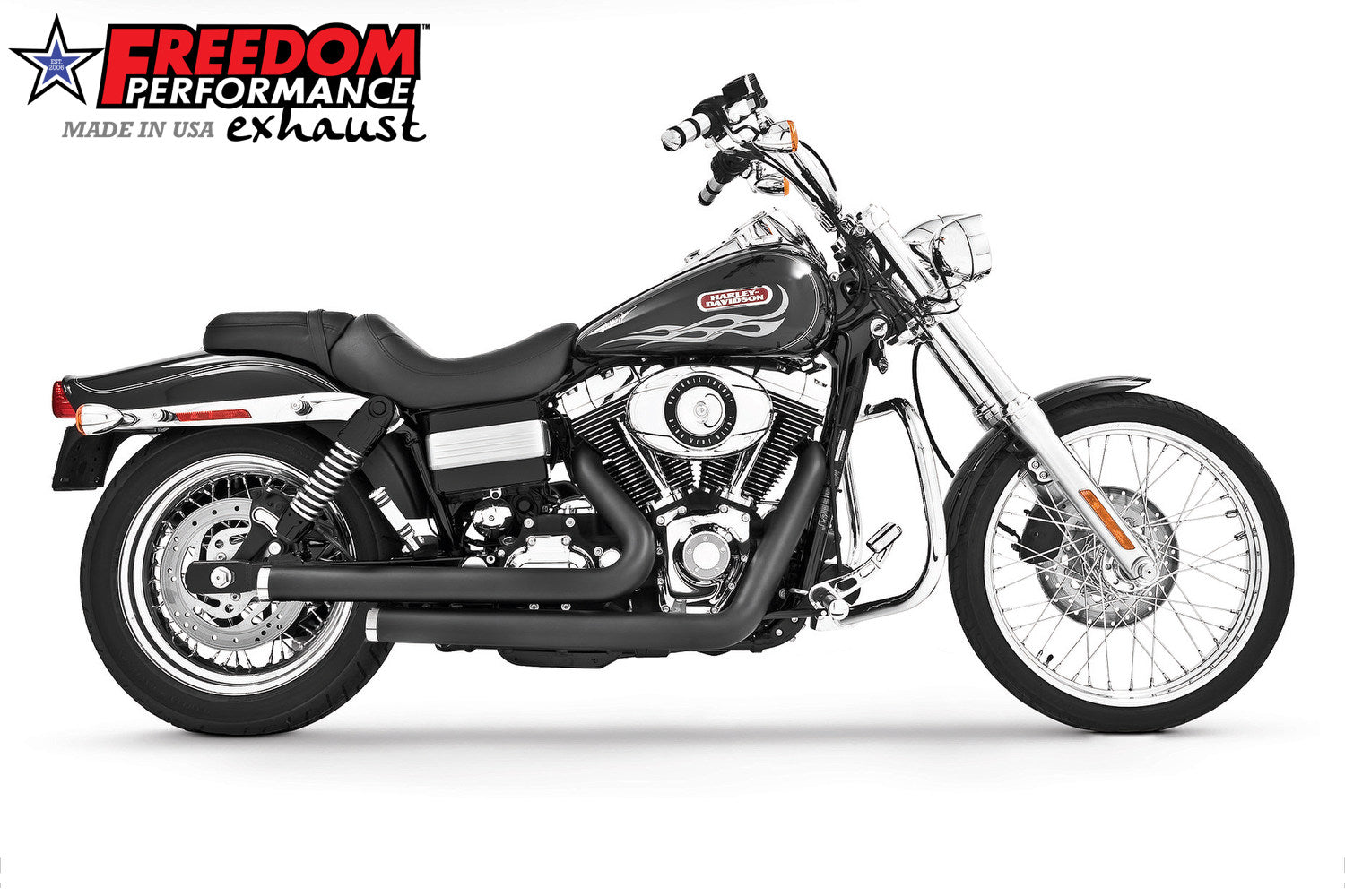 HARLEY DYNA INDEPENDENCE STAGGERED DUALS 2006-PRESENT (*SPECIAL ORDER)