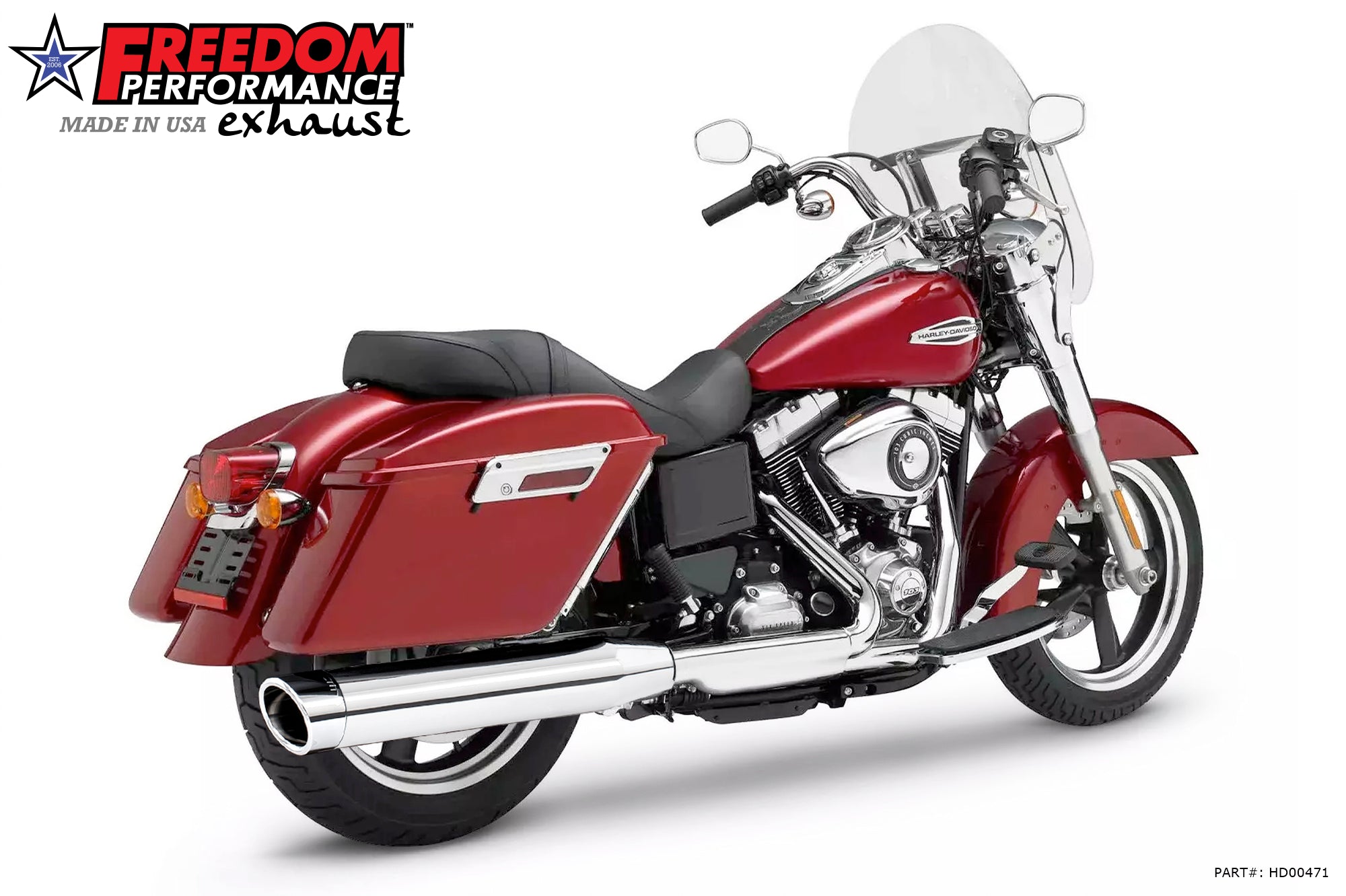 HARLEY SWITCHBACK / LOWRIDER SINGLE 4" SLIPONS (SPECIAL ORDER)