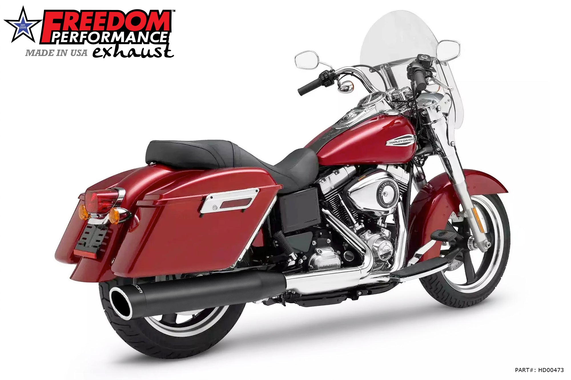 HARLEY SWITCHBACK / LOWRIDER SINGLE 4" SLIPONS (SPECIAL ORDER)