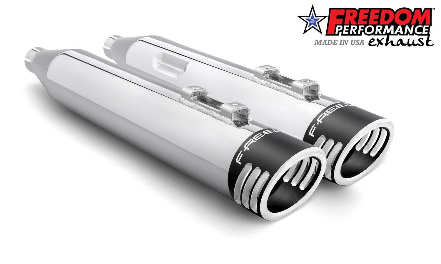 HARLEY FREE WHEELER SHARKTAIL & RACING 4" SLIP-ONS Bundle