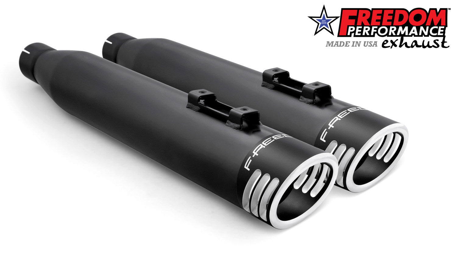 HARLEY FREE WHEELER SHARKTAIL & RACING 4" SLIP-ONS Bundle